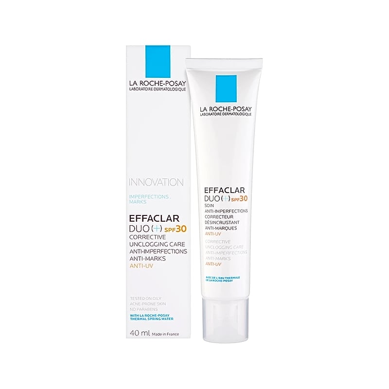 كريم جل لاروش بوساي Effaclar Duo+ مع عامل حماية من الشمس SPF 30، 40 مل