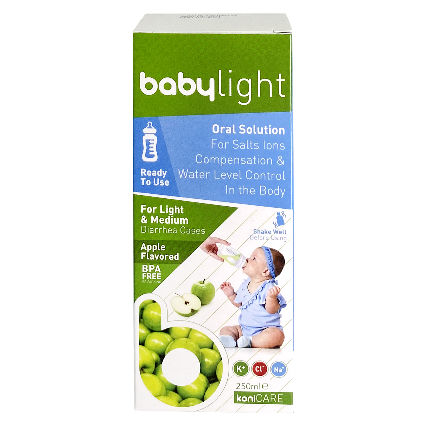 Konicare Babylight Oral Solution Apple Flavor 250ML prevent dehydration