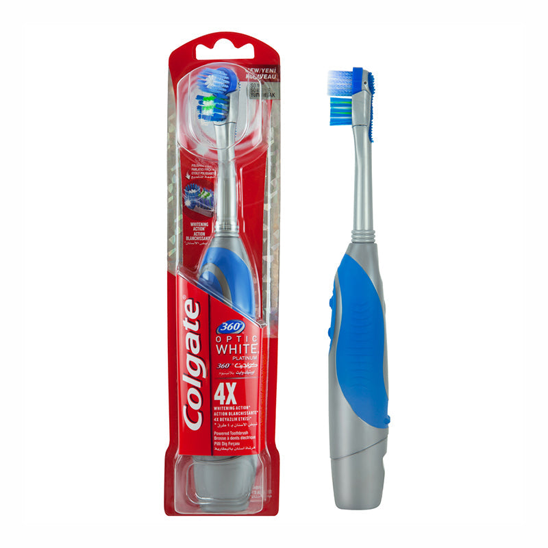Colgate 360 Optic White Platinum Powered Toothbrush Soft 1 Pc 278515