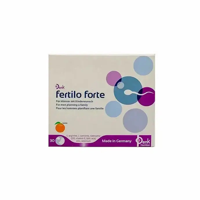 Fertilo Forte Denk supplement box for male fertility and sperm support