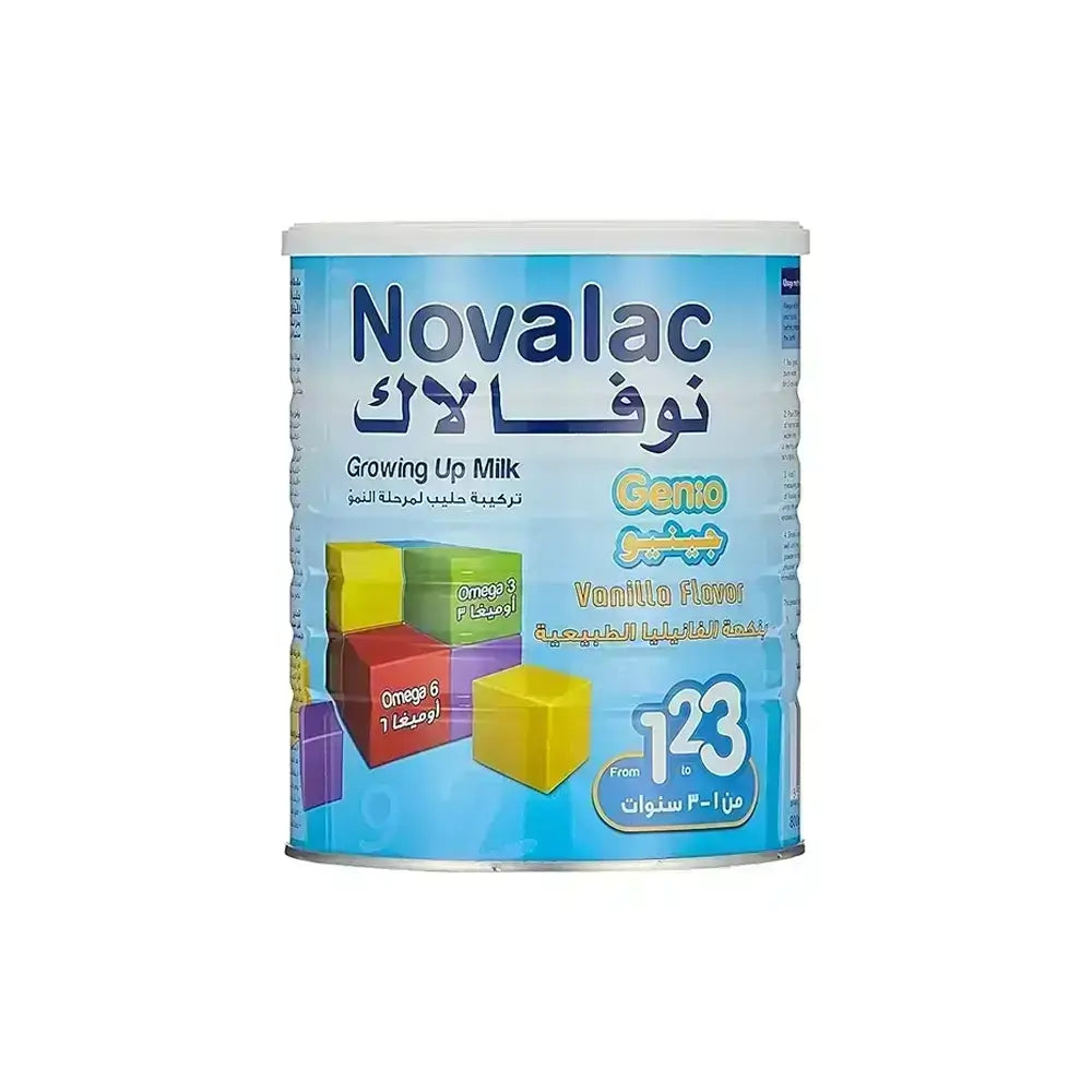 نوفالاك جينيو حليب لمرحلة النمو لعمر 1-3 سنوات بالفانيليا 800 جم