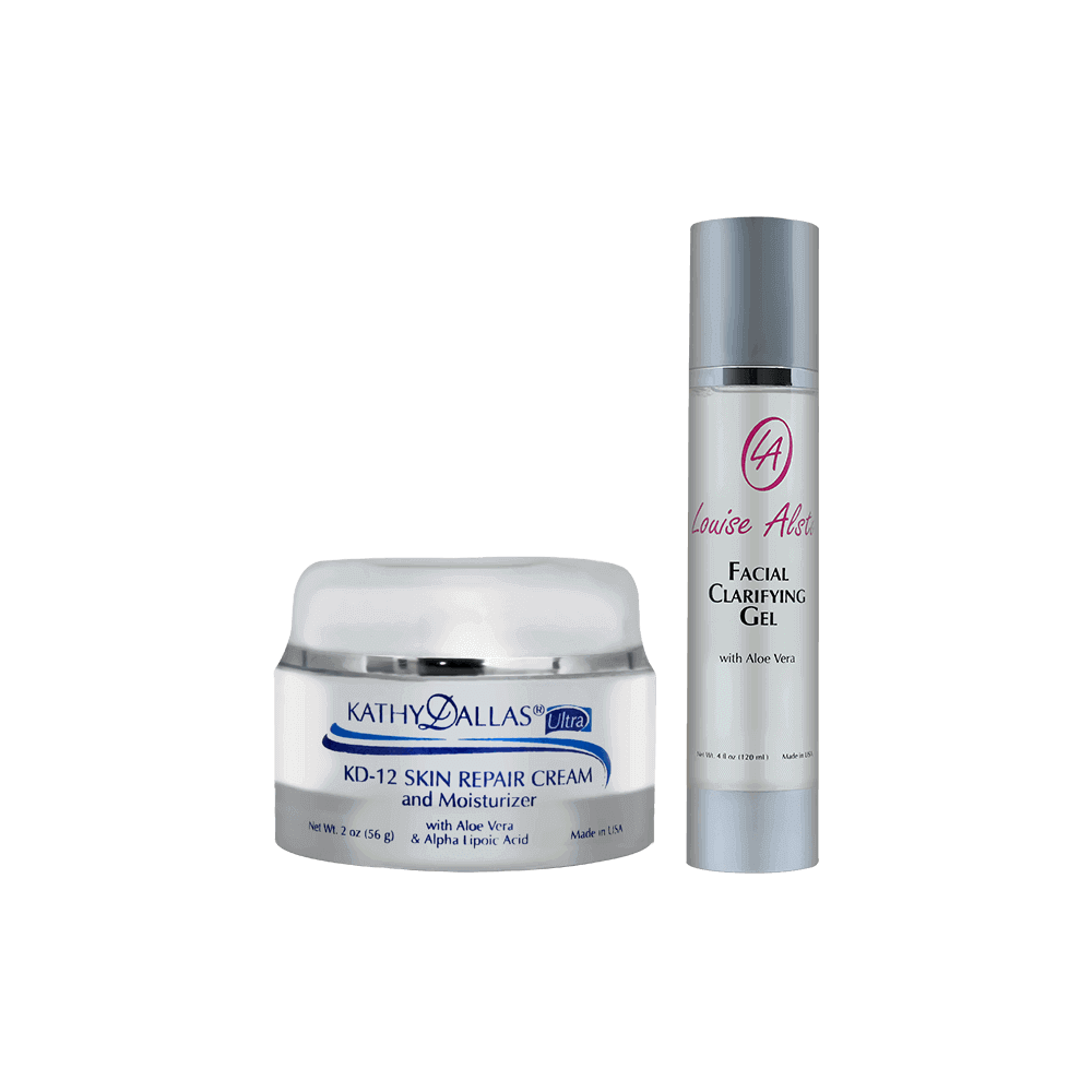 Louise Alston Facial Clarifyng Gel + Kathy Dallas KD-12 Skin Repair Cream