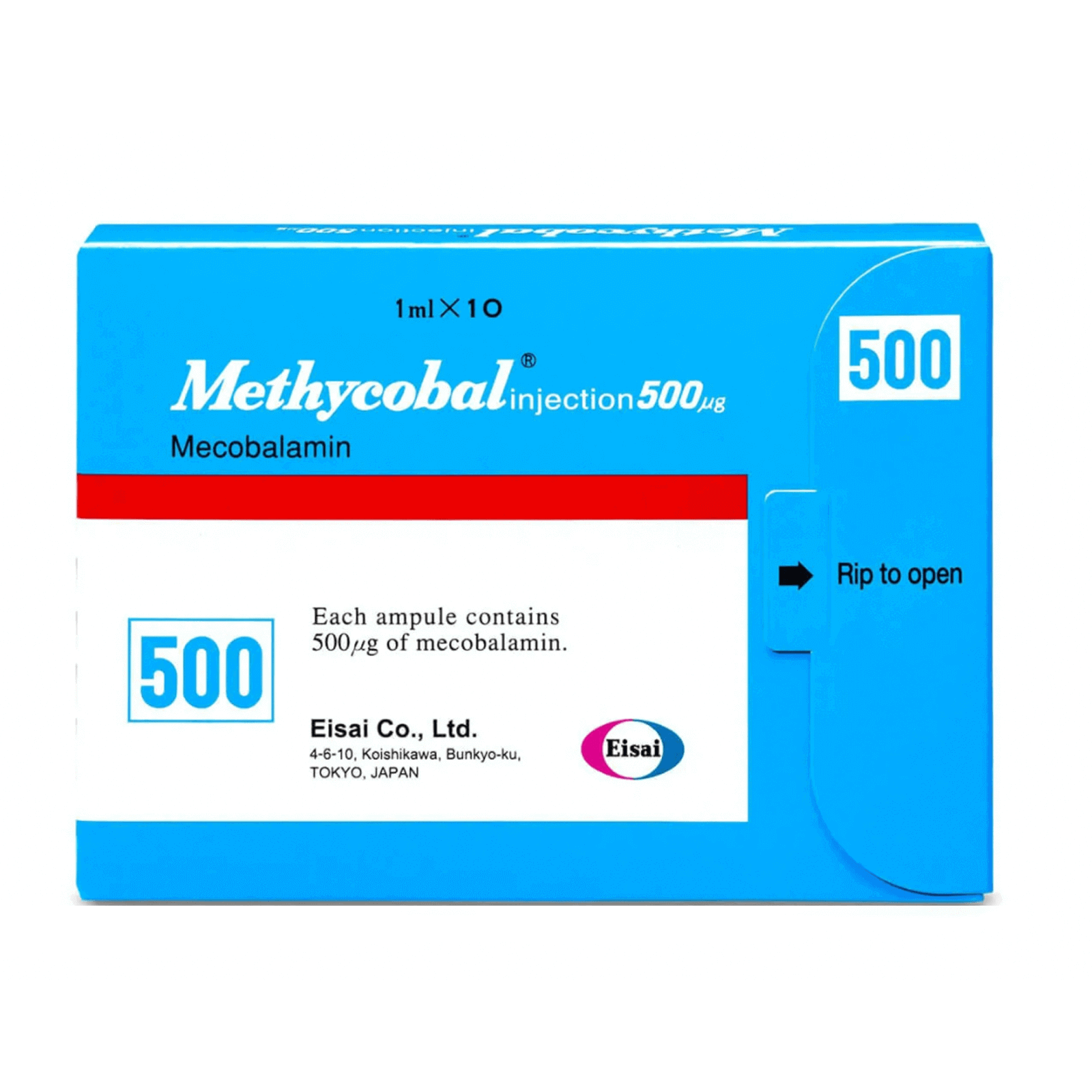 Methycobal 500 mcg Injection Ampoules 10*1 mL Methycobal 500 mcg Injection Ampoules 10*1 mL
