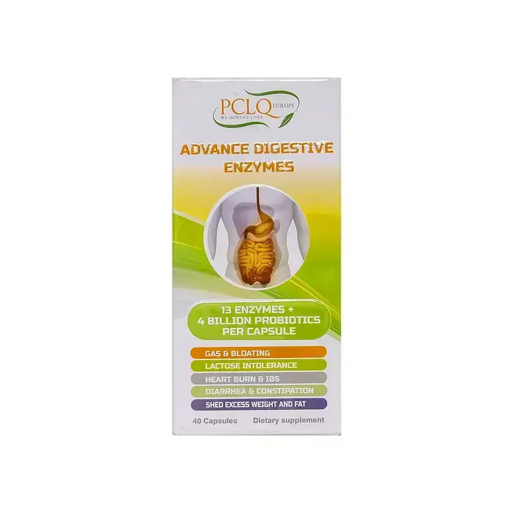 PCLQ Advance Digestive Enzymes – 40 Capsules - Beauty Vitamins