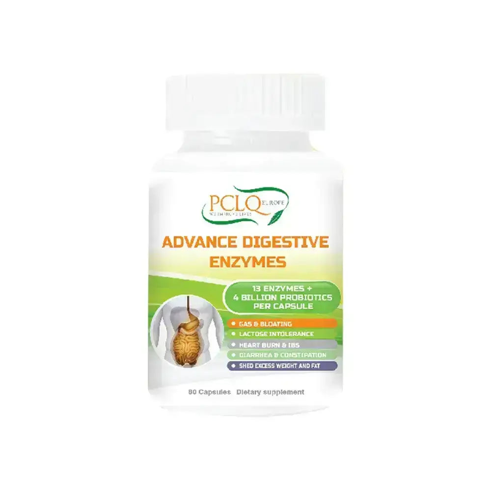 PCLQ Advance Digestive Enzymes – 80 Capsules - Beauty Vitamins