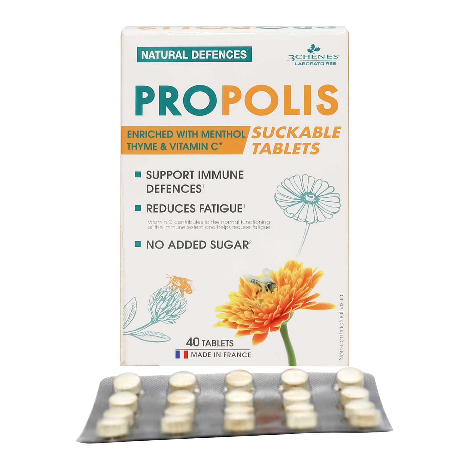 3 Chenes Propolis Lozenges 40'S
