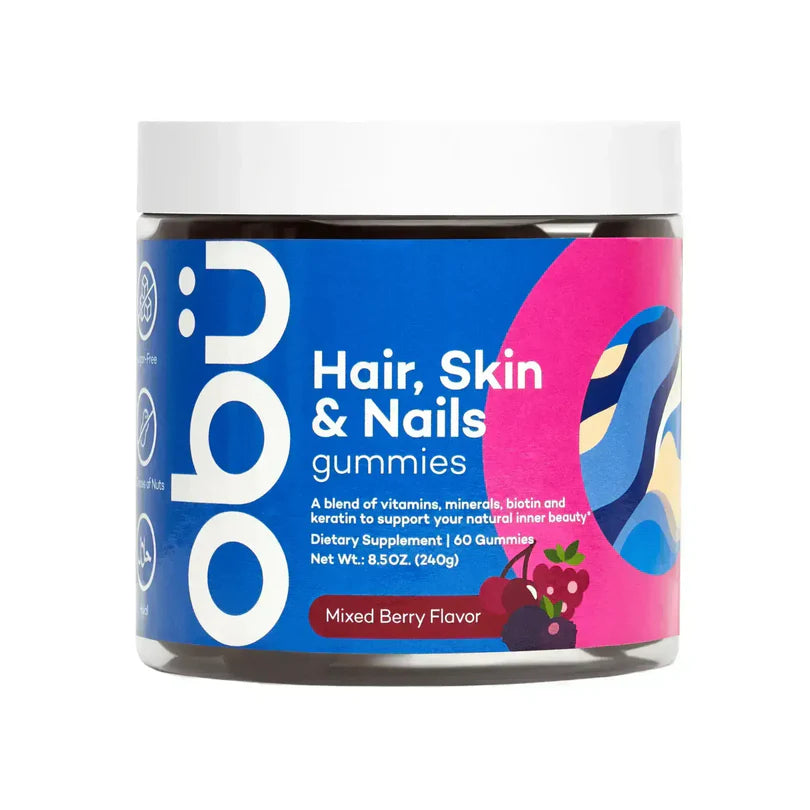 Obu Hair Skin & Nails Gummies – 60 Gummies