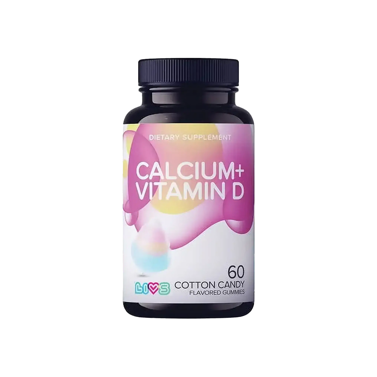 Livs Calcium + Vit D with Cotton Candy Flavor 60 Gummies