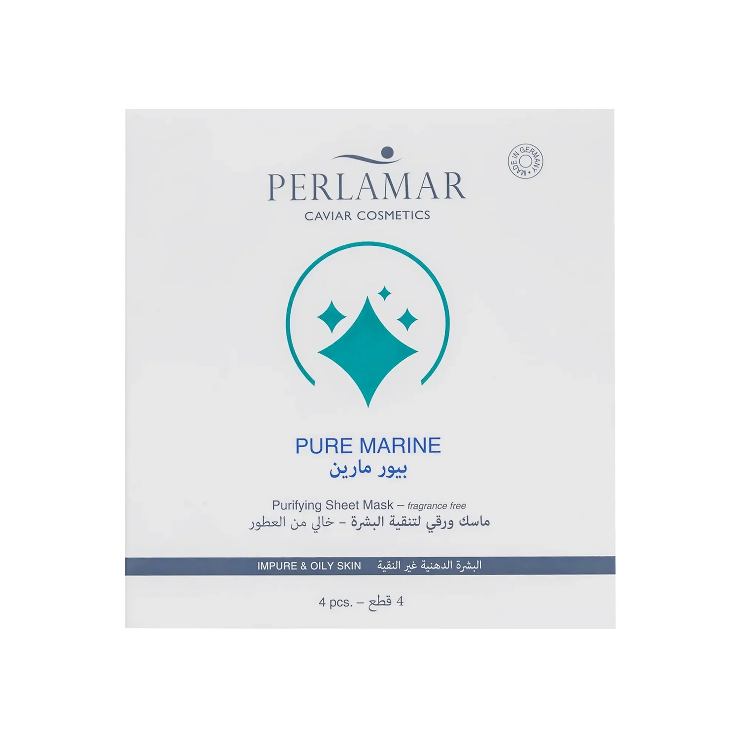Perlamar Pure Marine Purifying Sheet Mask – 4 x 16 mL