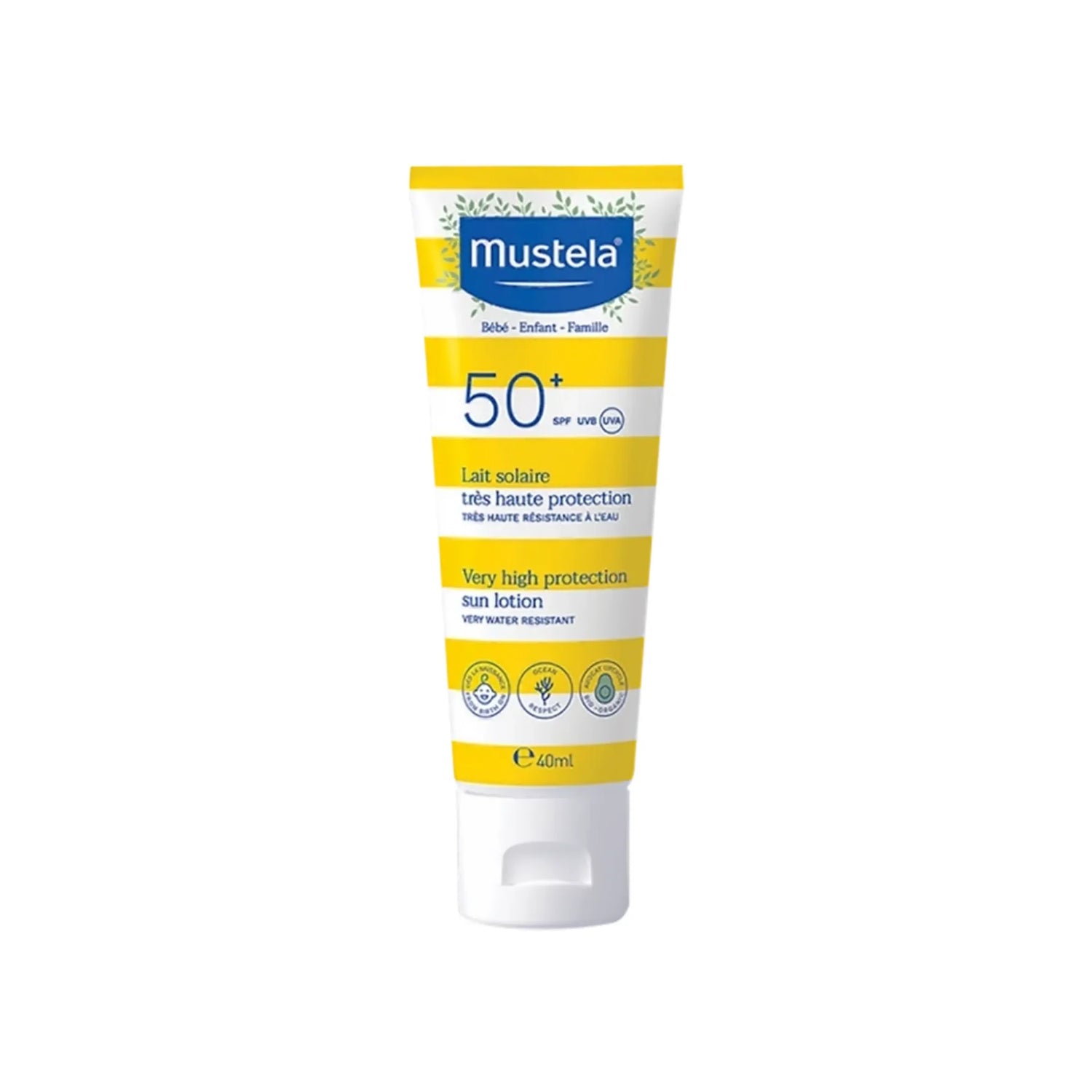 لوشن واقي الشمس موستيلا عالي الحماية جداً SPF 50+ حجم 40 مل