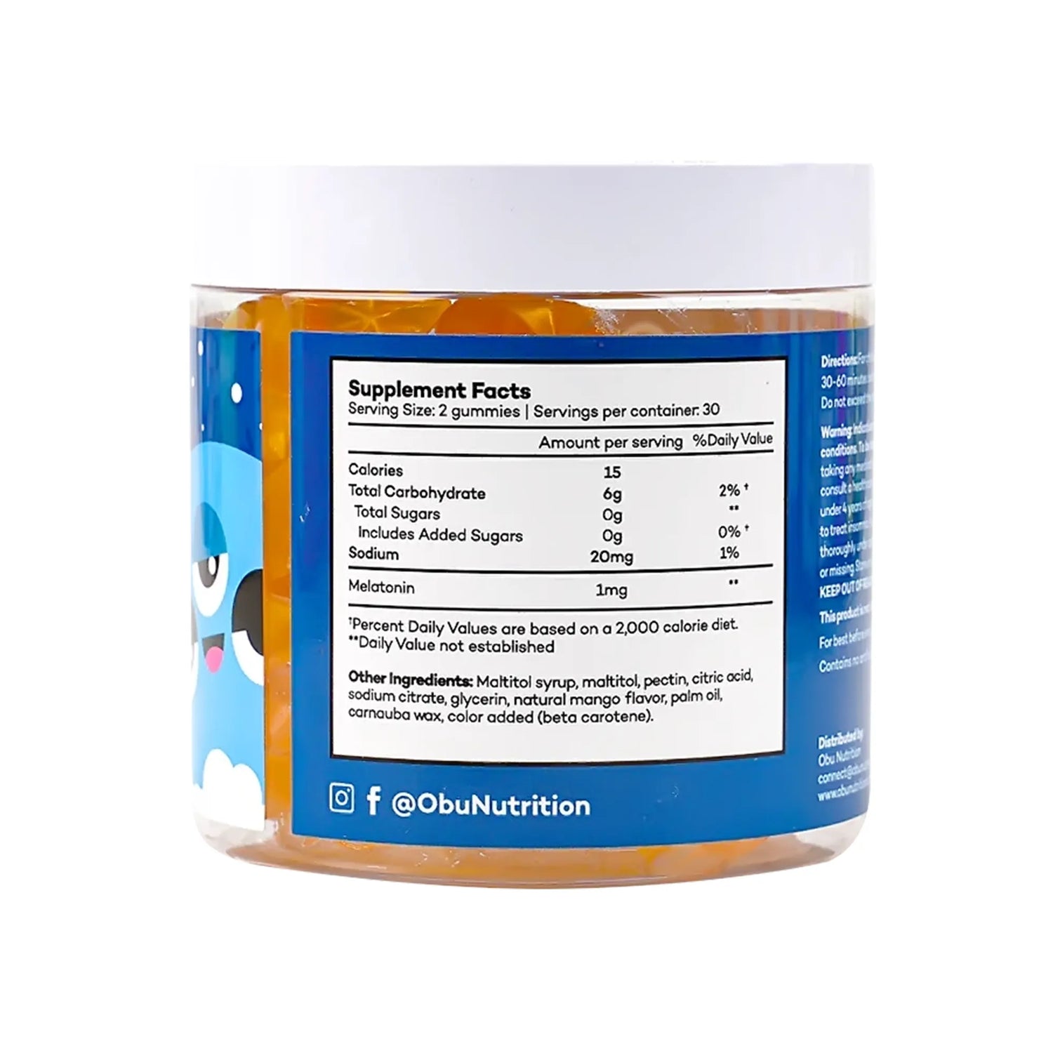 Obu Kids Sleep Gummies with Mango Flavor 60 Pcs