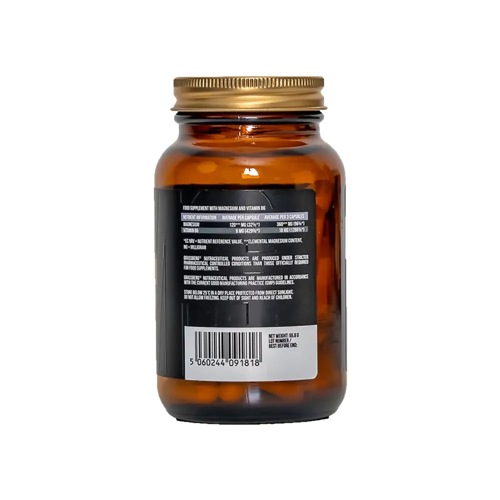 Grassberg Magnesium & B6 60 Capsules - Beauty Vitamins