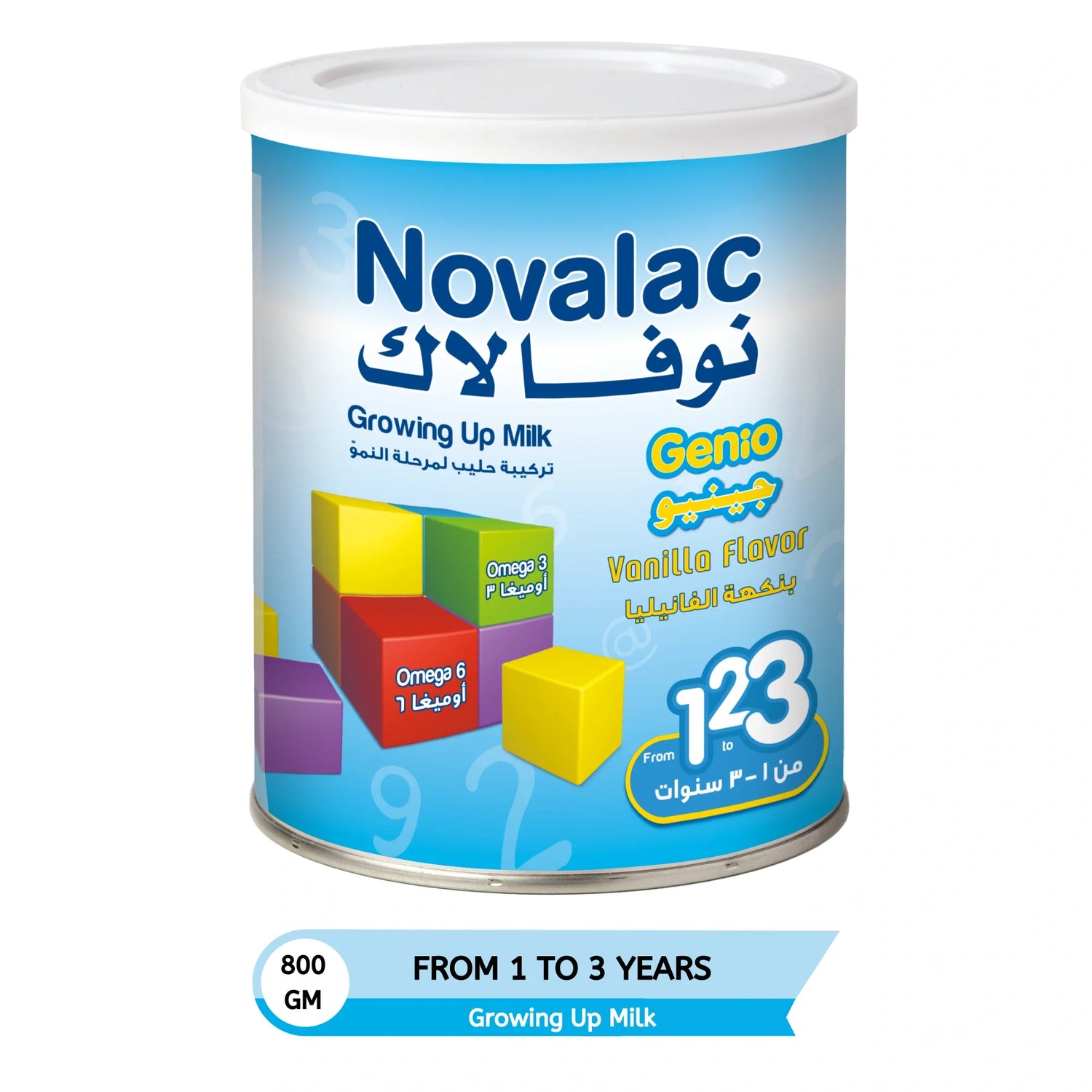 Novalac Genio 1,2,3 Growing Up Milk with Vanilla Flavor 800 g