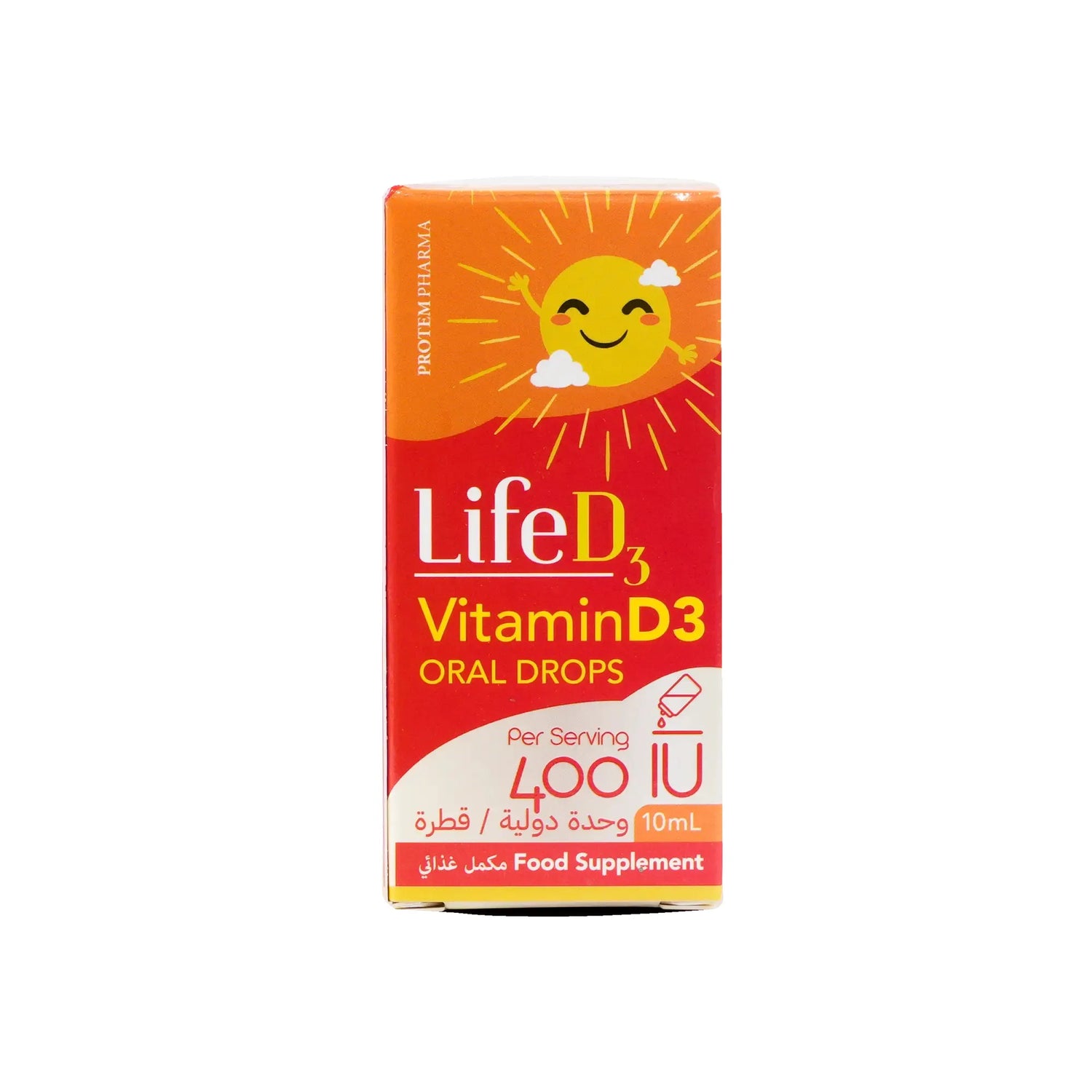 Life D3 فيتامين D3 400 وحدة دولية نقط فموية 10 مل