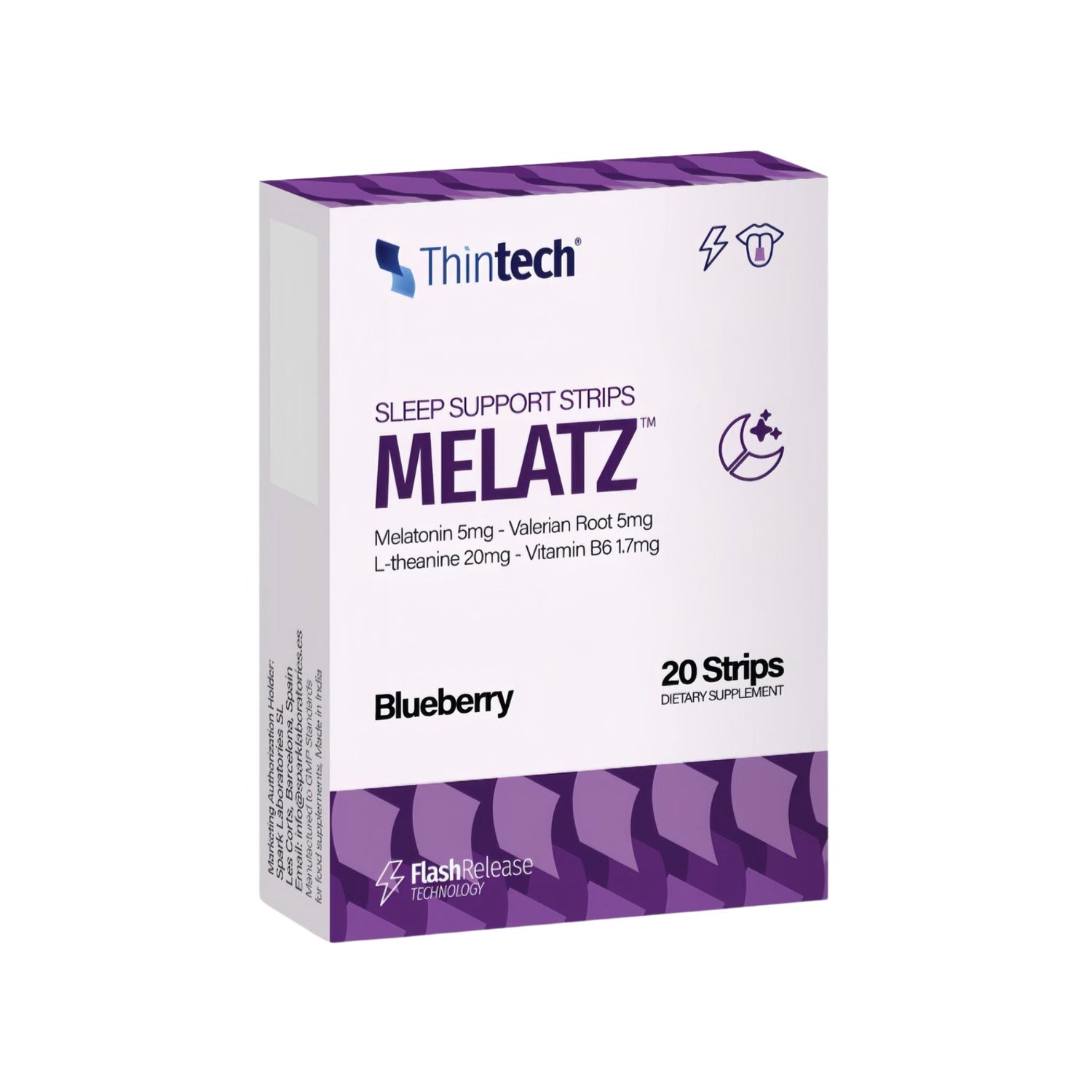 Thintech Melatz 20 Oral Strips