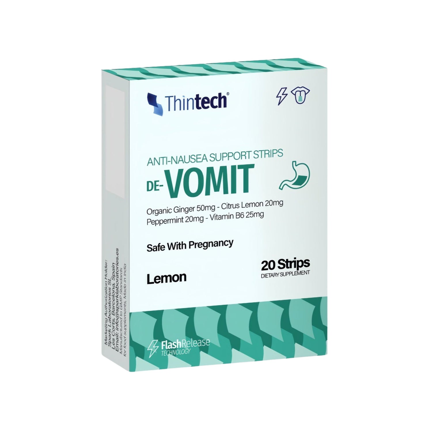 Thintech De-vomit 20 Oral Strips