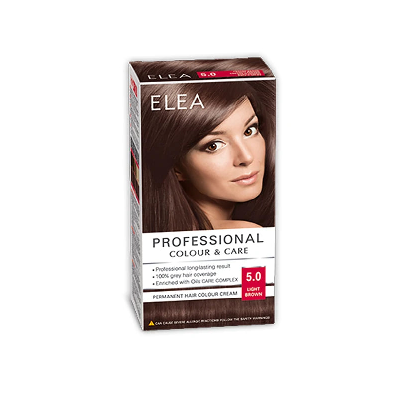 Elea Hair Color Cream 5/0 Light Brown 123ml - Beauty Vitamins