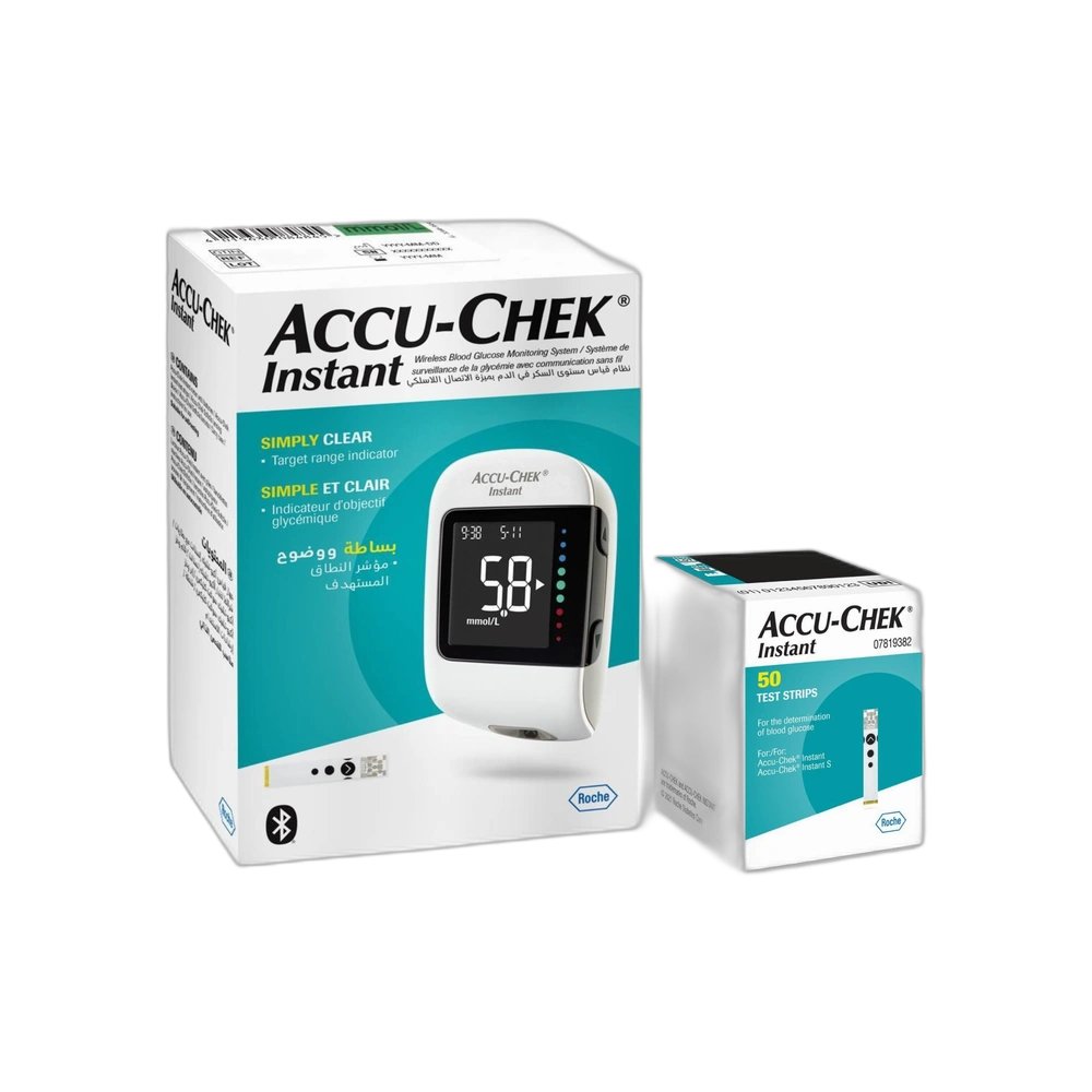 Accu Chek Instant Monitoring System mmol/L Bundle + 50 Strips - Beauty Vitamins