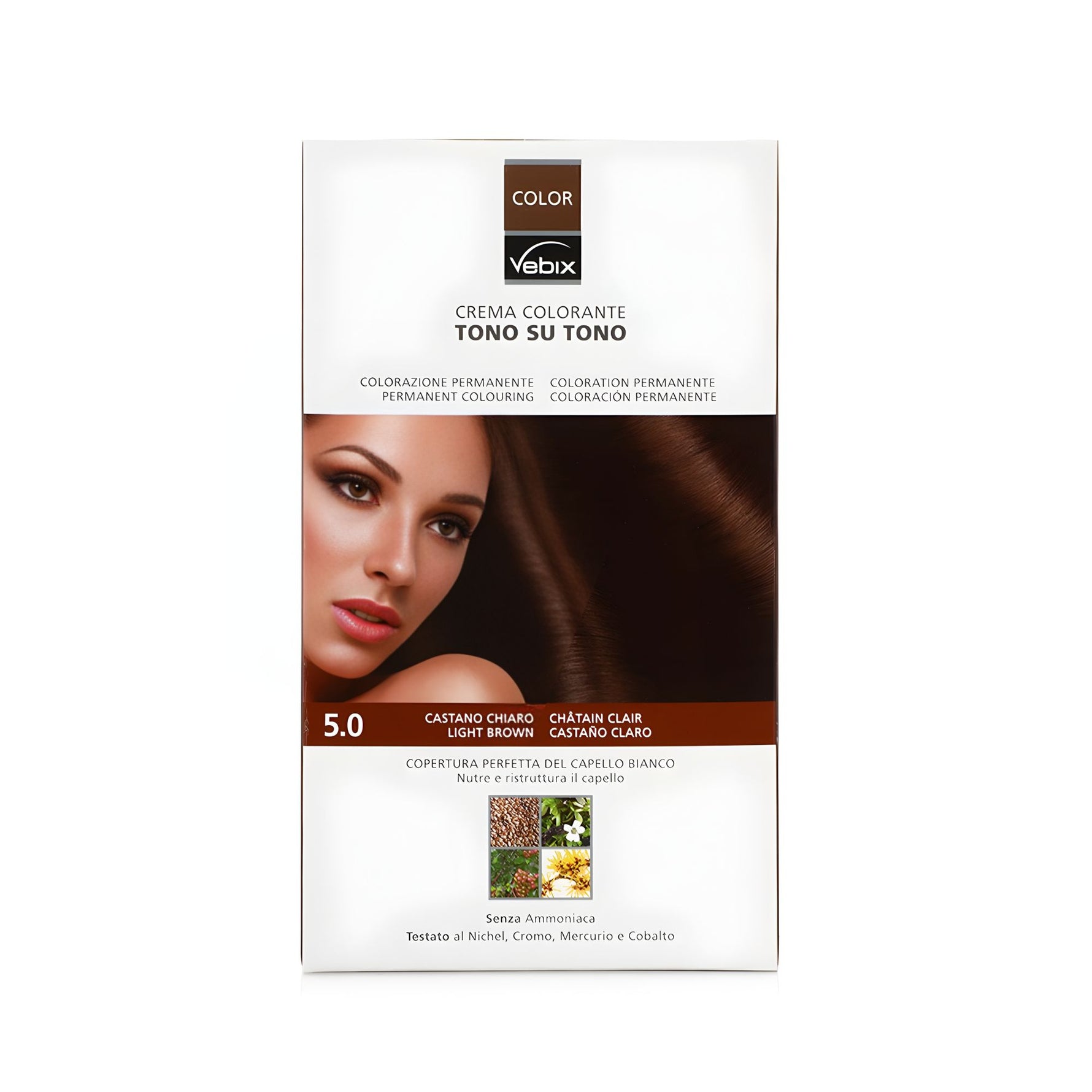 Vebix Hair Color 5.0 Light Brown - Beauty Vitamins