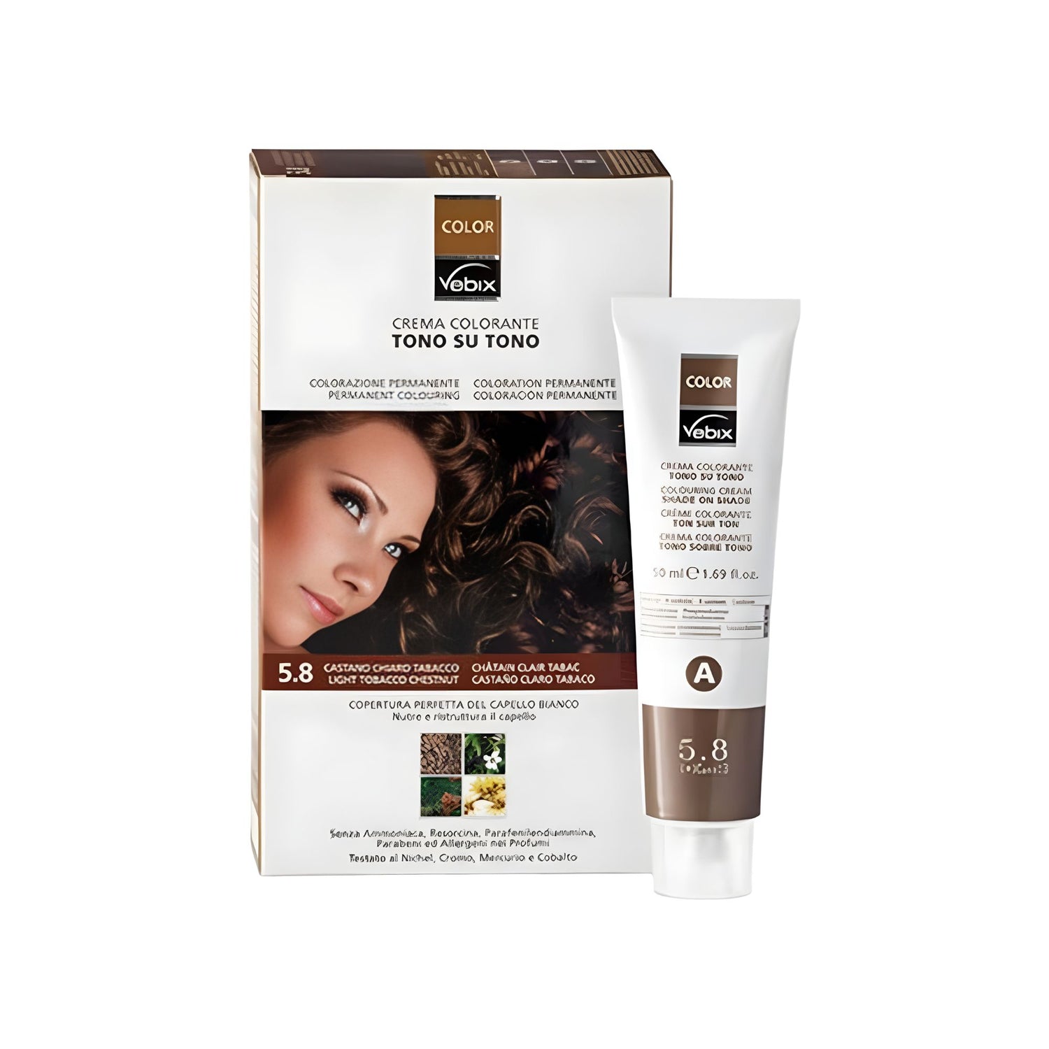 Vebix Hair Color 5.8 Light Tabacco Brown - Beauty Vitamins