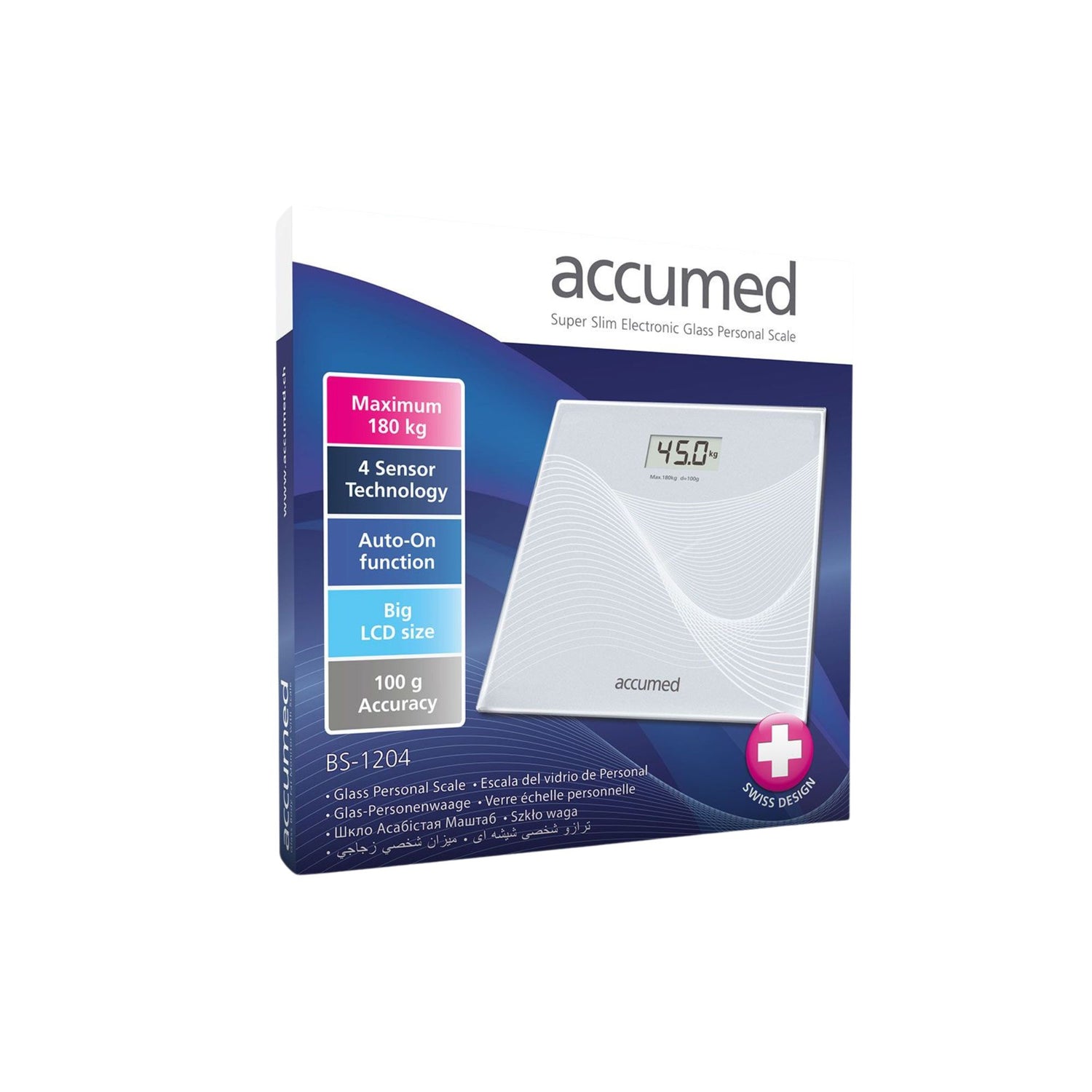 Accumed Electronic Glass Personal Scale BS 1204 - Beauty Vitamins
