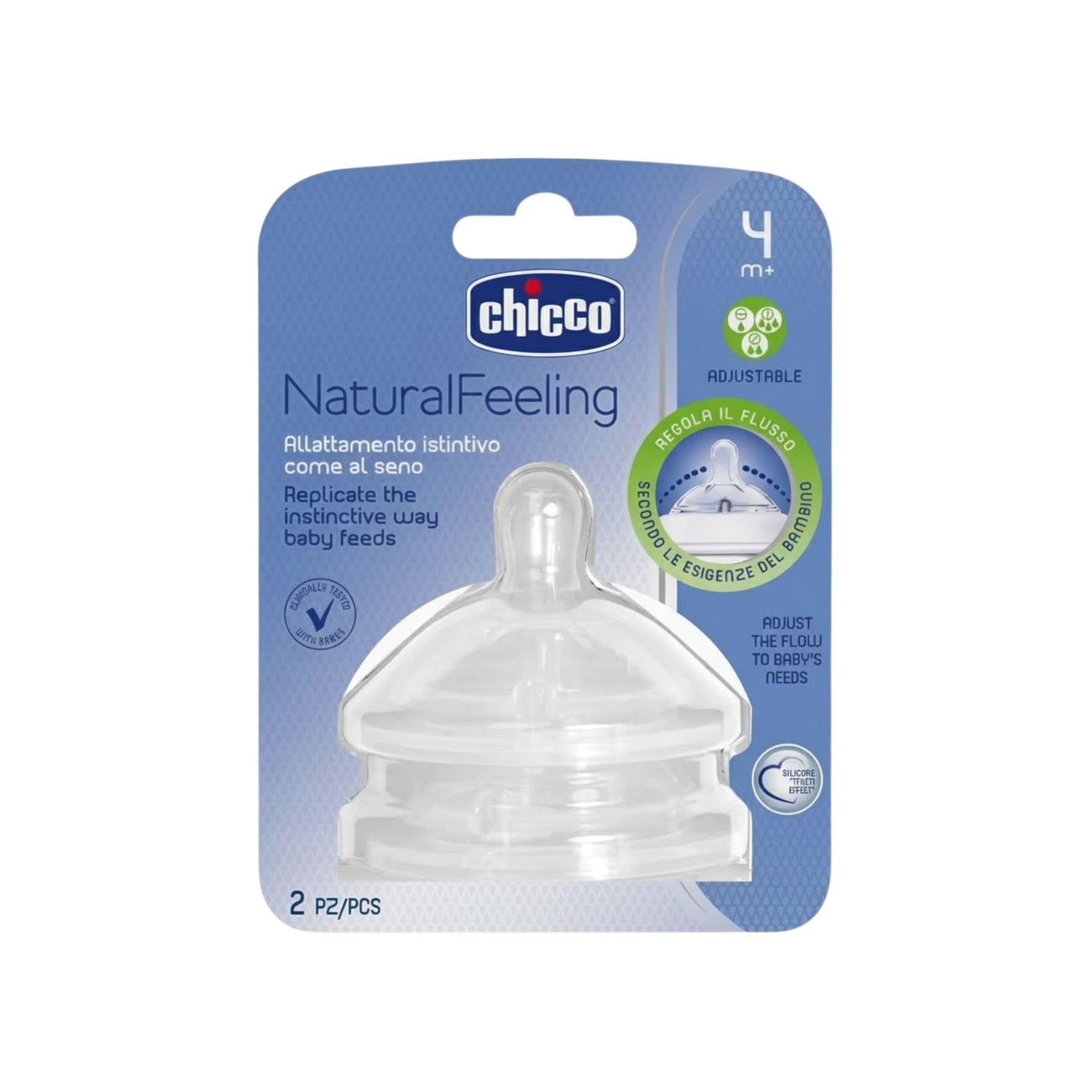 CHICCO Teat Step Up New 4M+ F ADJUSTABLE 2 Pcs CHCN-000141