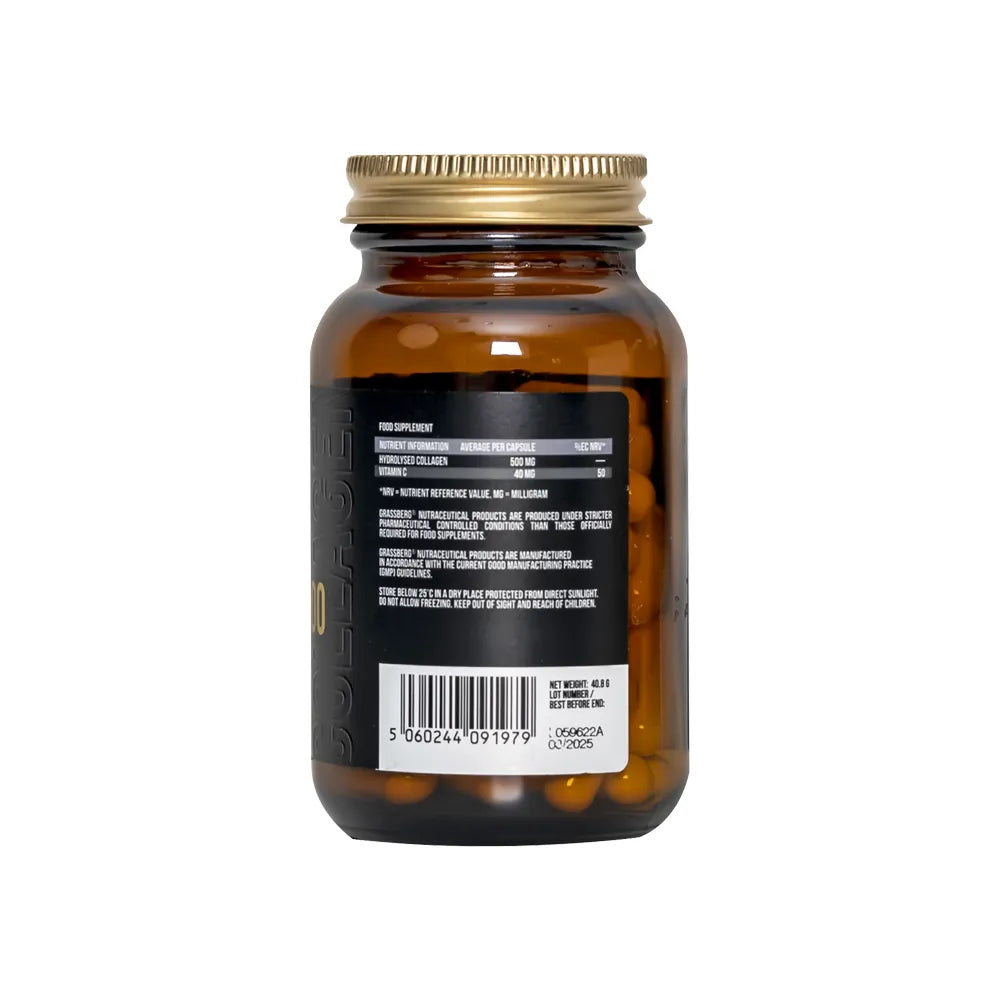 Grassberg Collagen 500 mg – 60 Capsules - Beauty Vitamins
