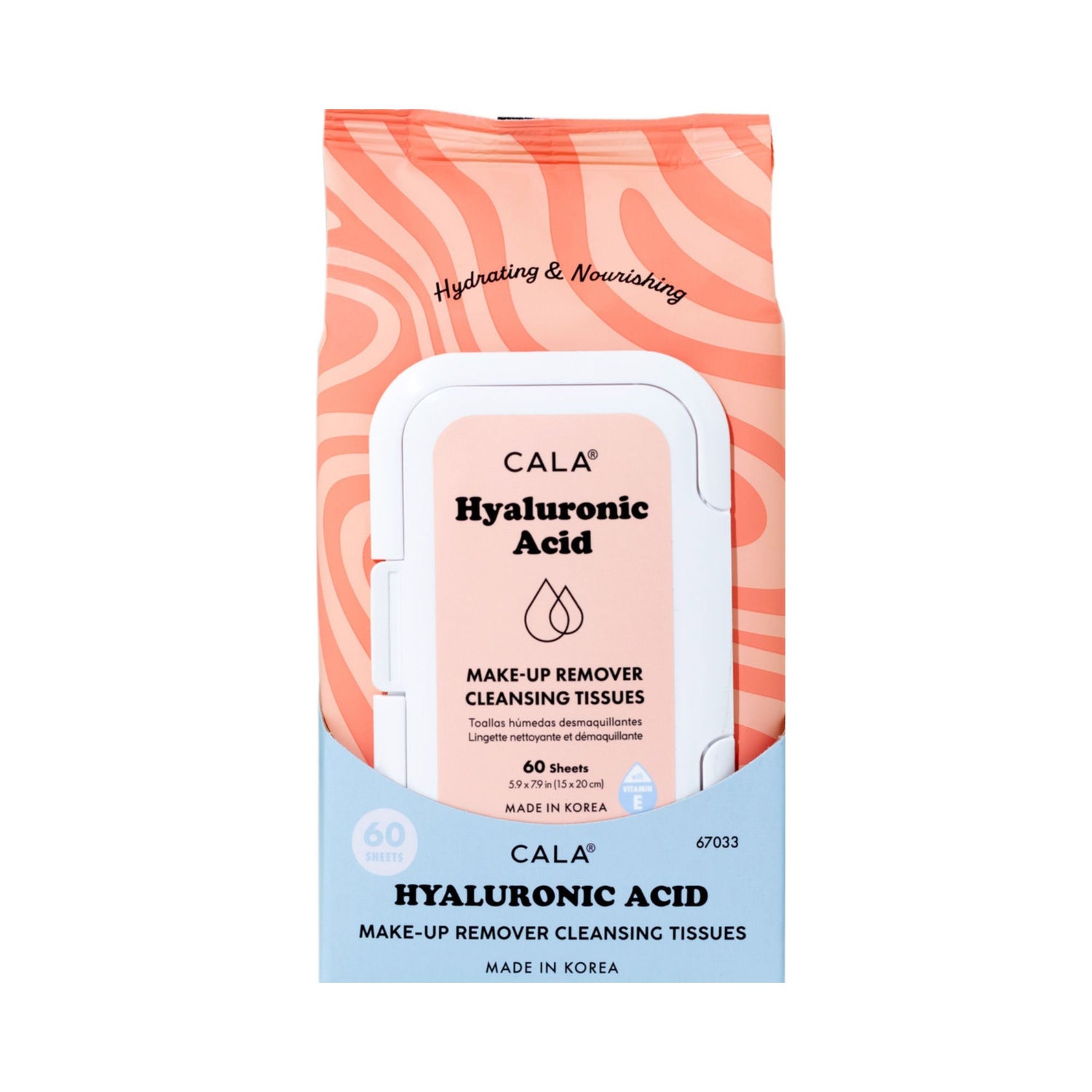 Cala Hyaluronic Acid MakEup Remover Wipes 60 Sheets