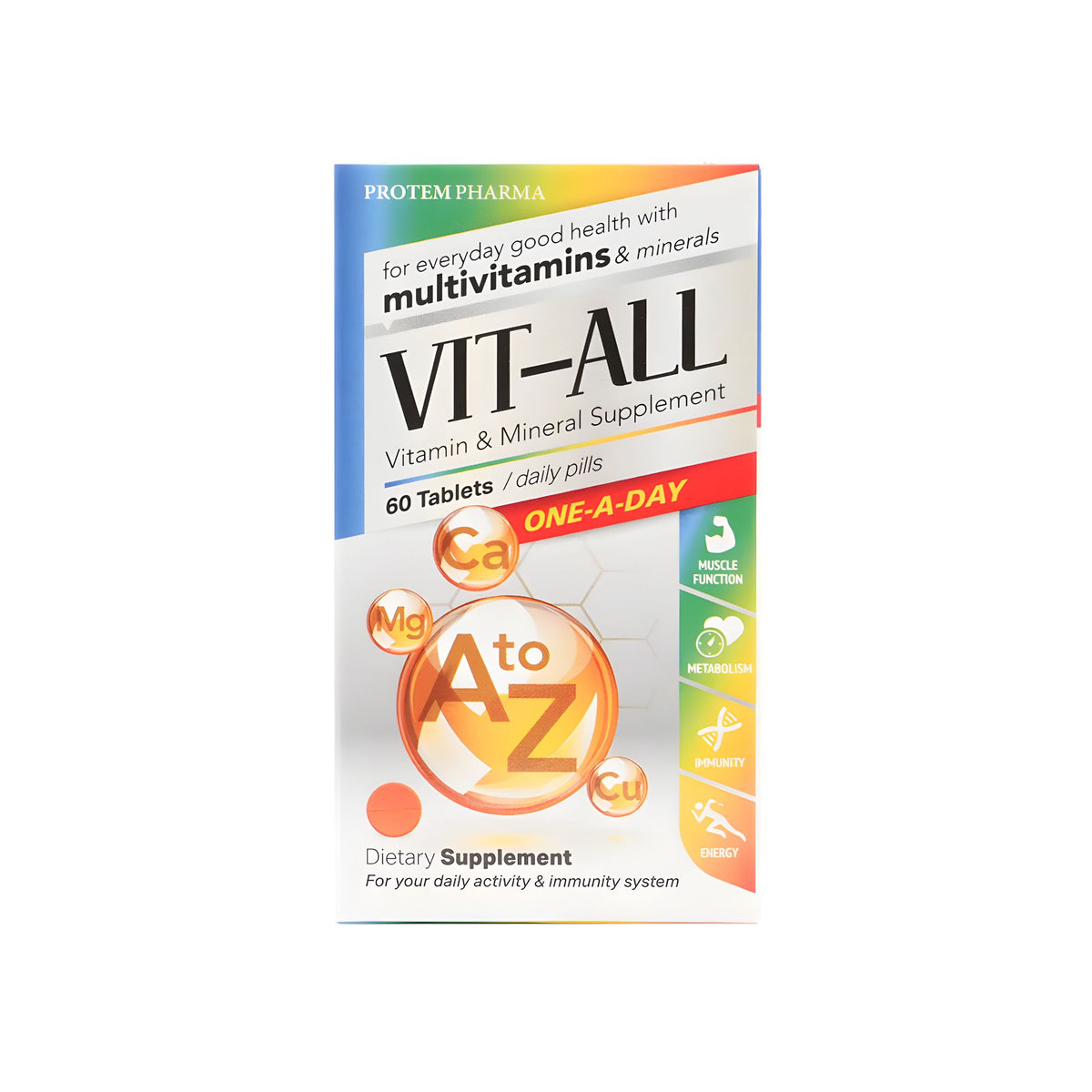 Vit-All Vitamin & Mineral 60 Tablets - Beauty Vitamins