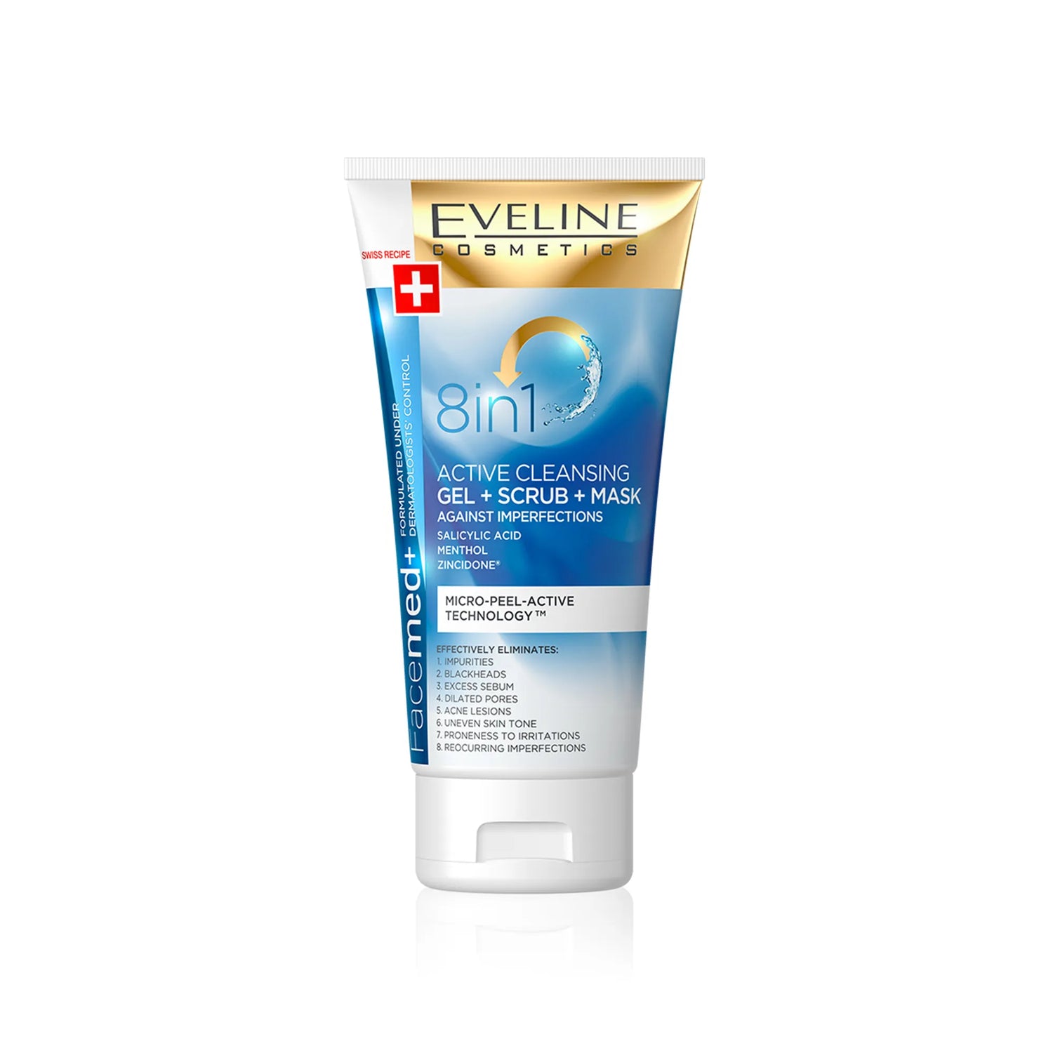 Eveline Facemed Active Cleansing Gel +Scrub + Mask 150 ml