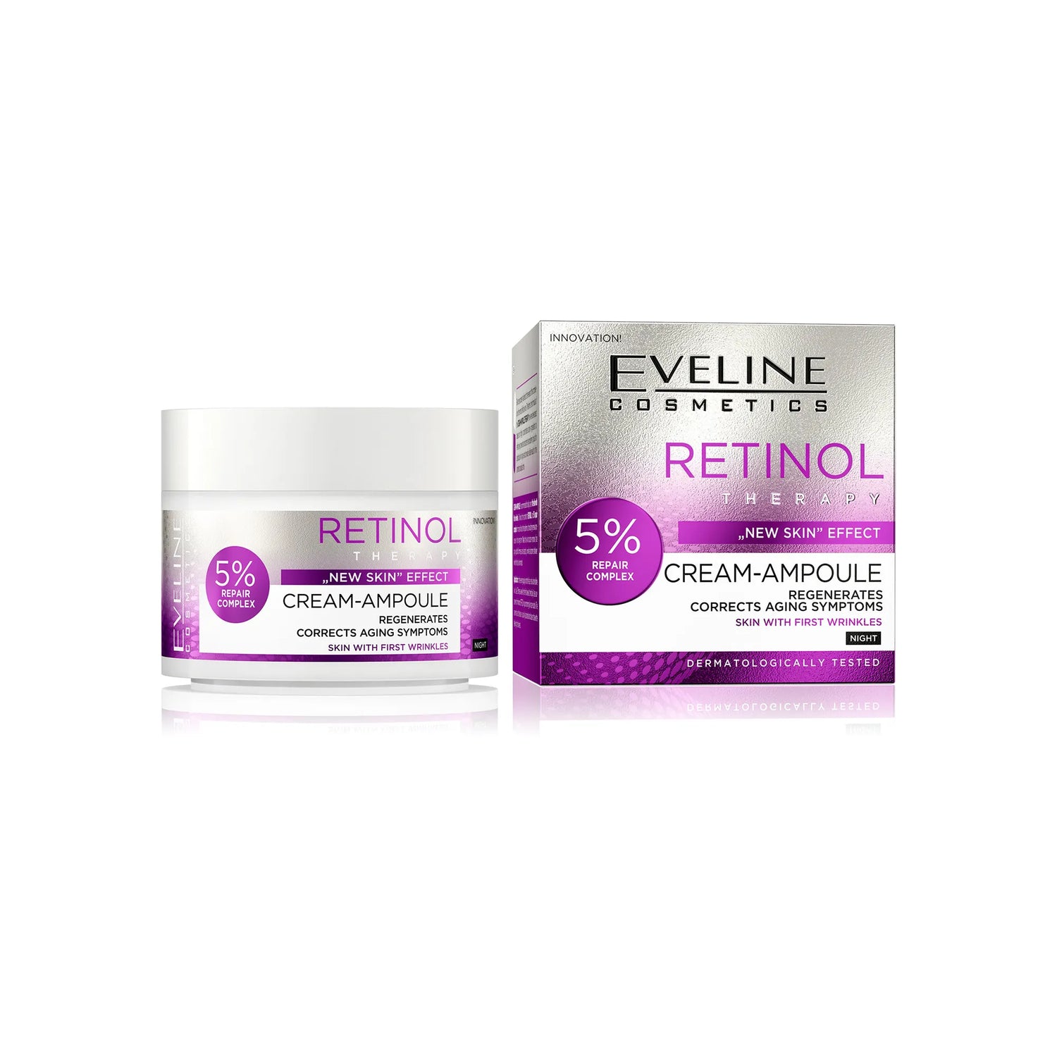 Eveline Retinol Therapy New Skin Effect Night Cream-Ampoule 50ml
