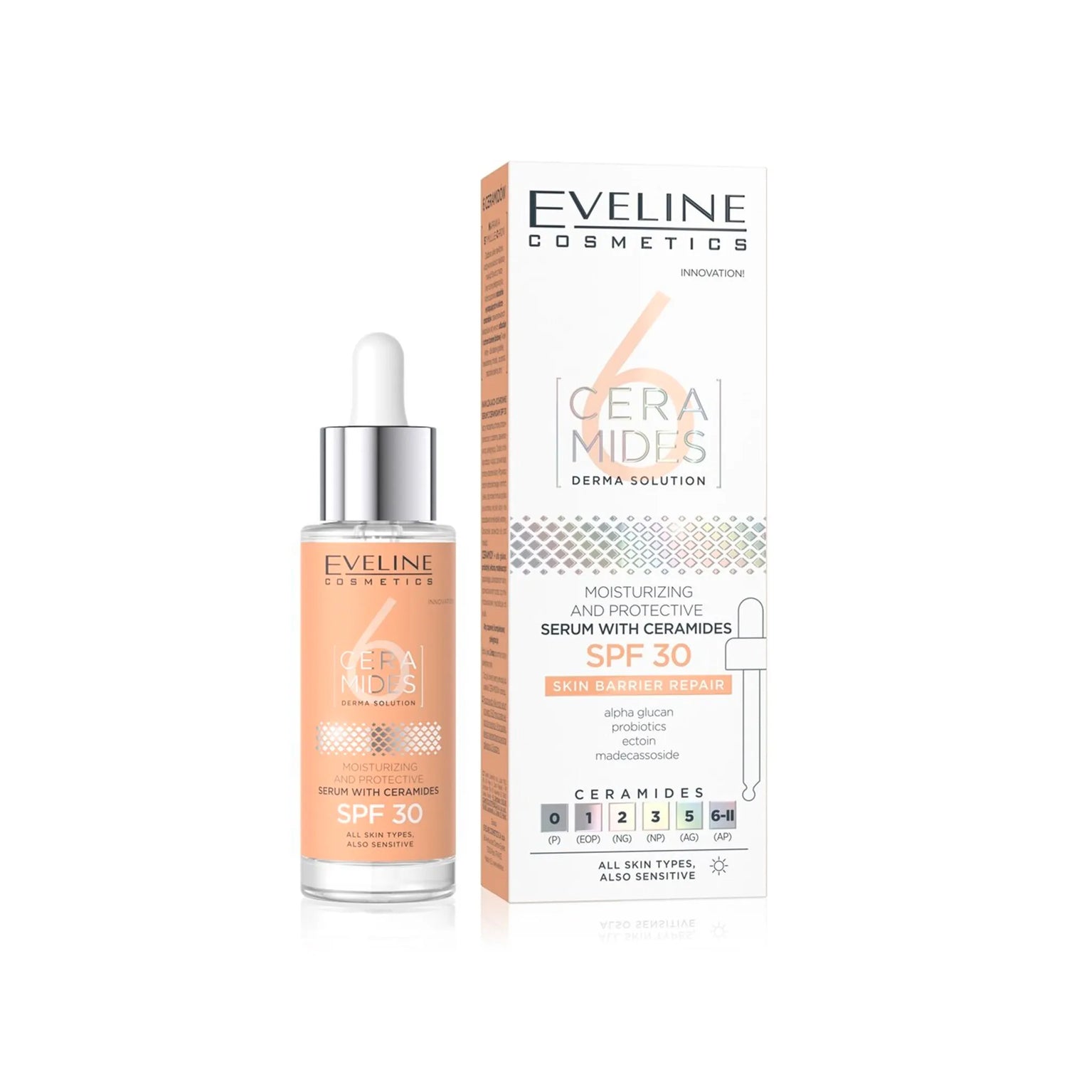 Eveline ?6 Ceramides Moisturizing And Protective Serum Spf 30 30ml