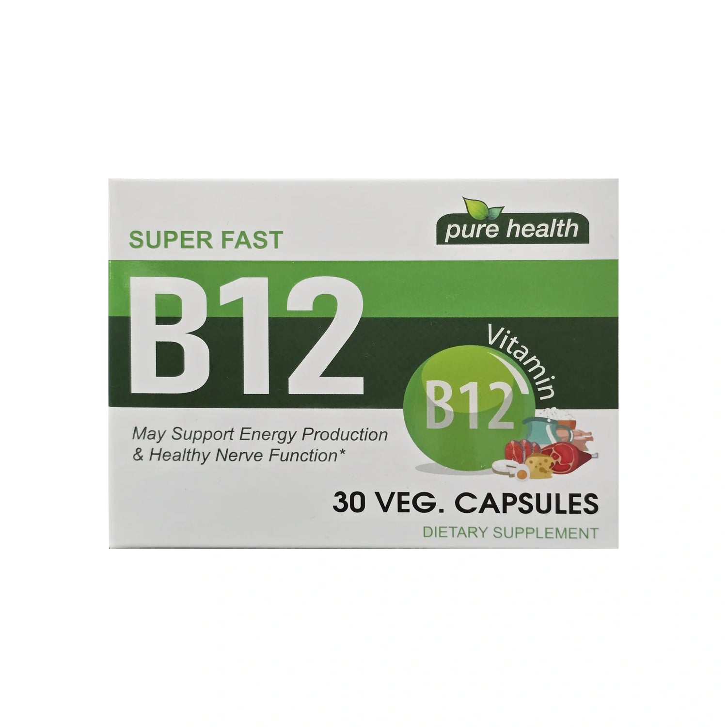 PURE HEALTH B12 30 VRG CAPSULES
