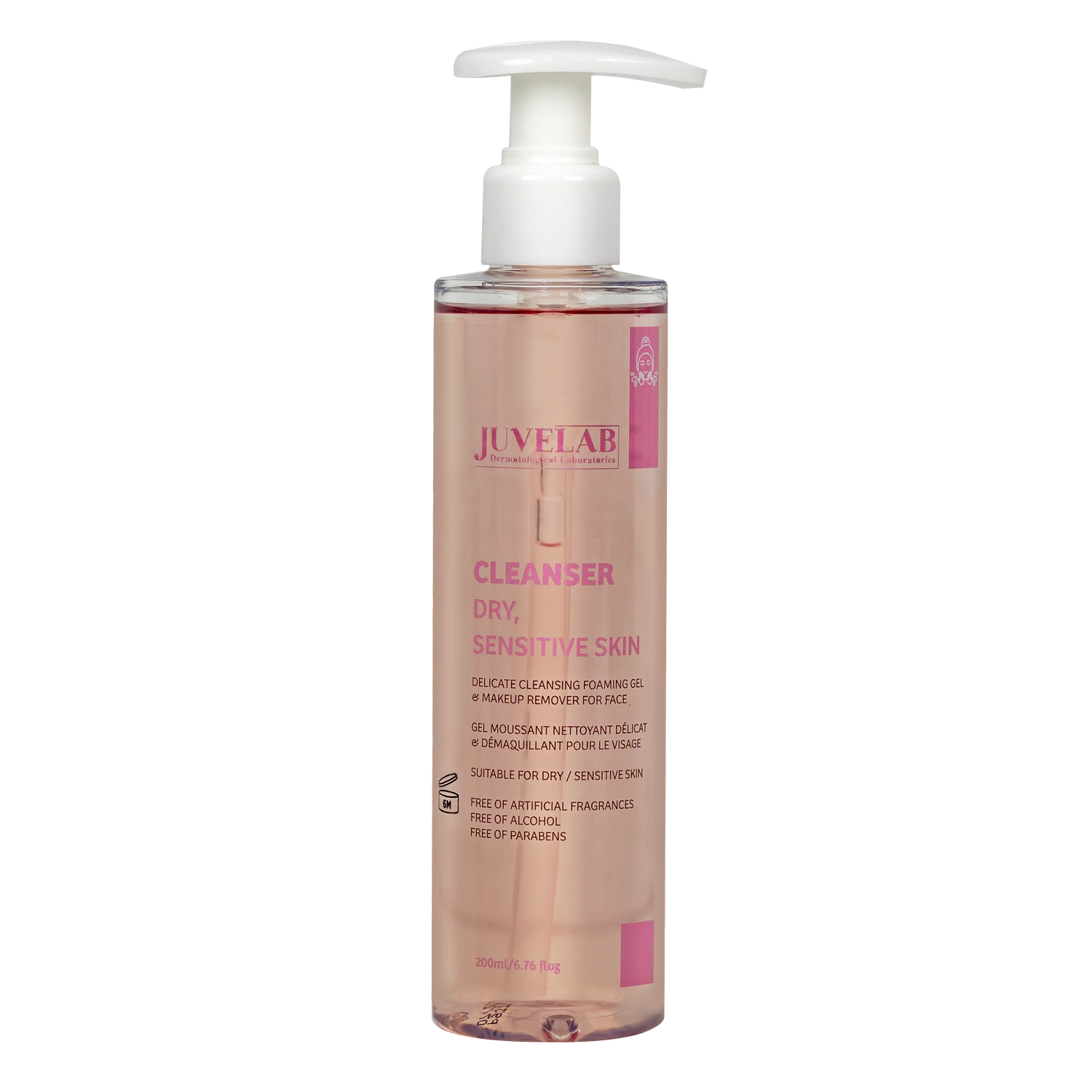Juvelab Delicate Cleansing Foaming Gel For Dry And Sensitive Skin 200Ml