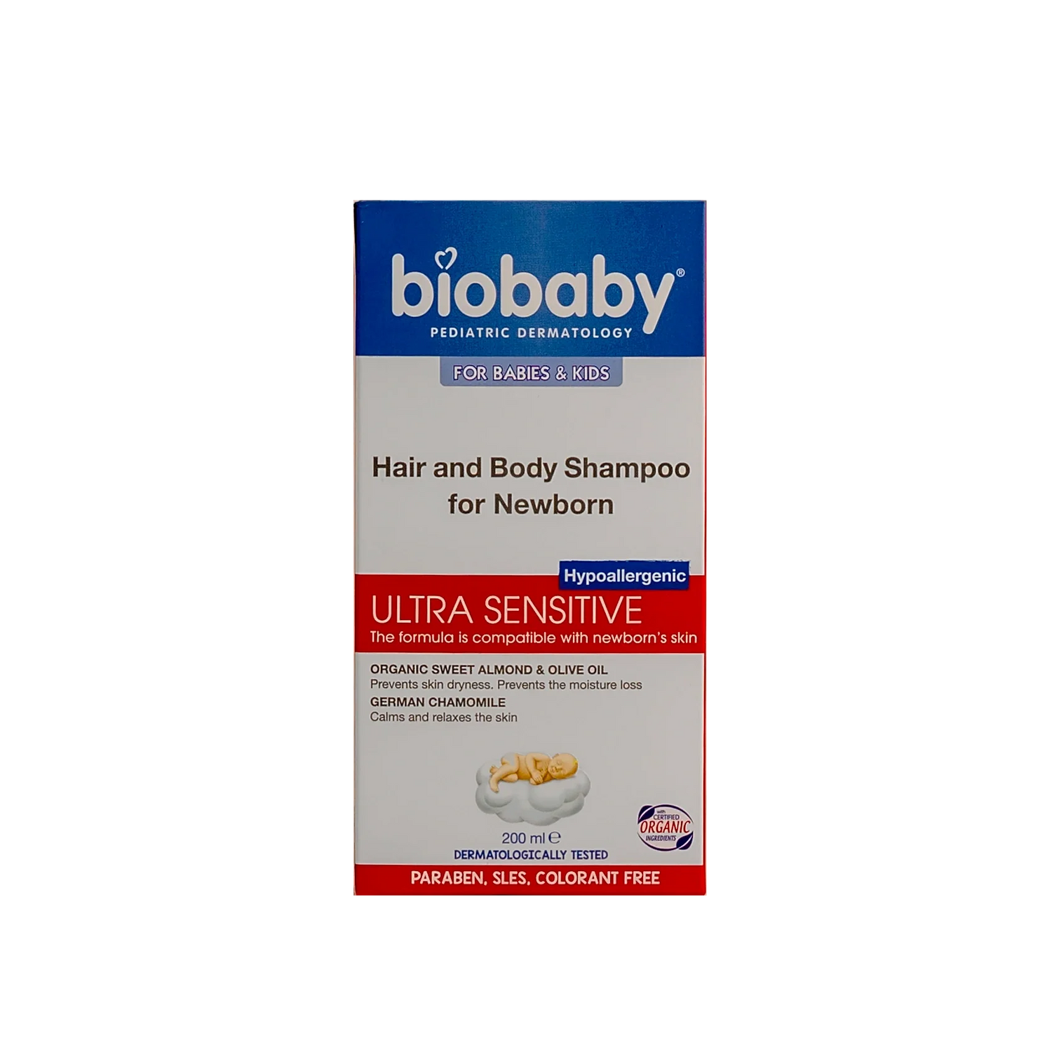 Biobaby Hair & Body Shampoo For Newborn Hypoallergenic 200Ml
