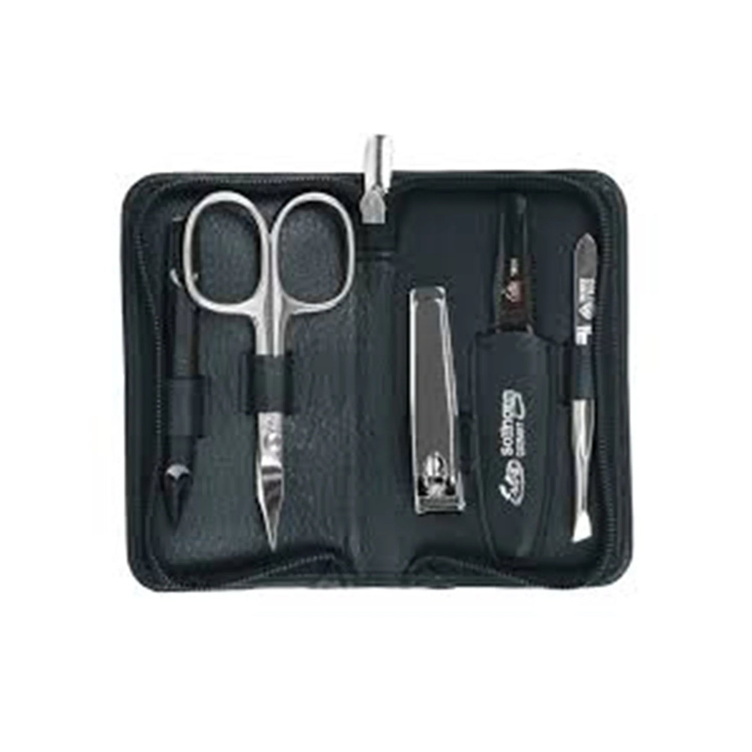 Erbe Solingen-Manicure Case5Pc Black Leather 