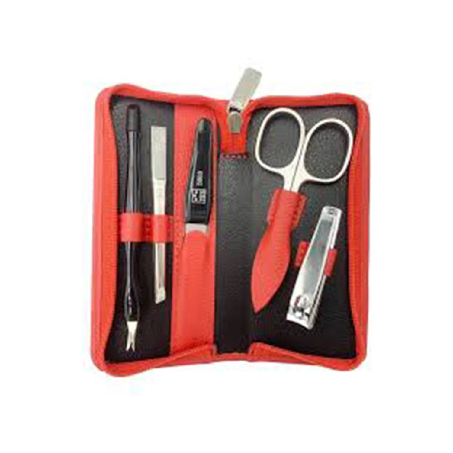 Erbe Solingen-Manicure Case5Pc Red Leather 
