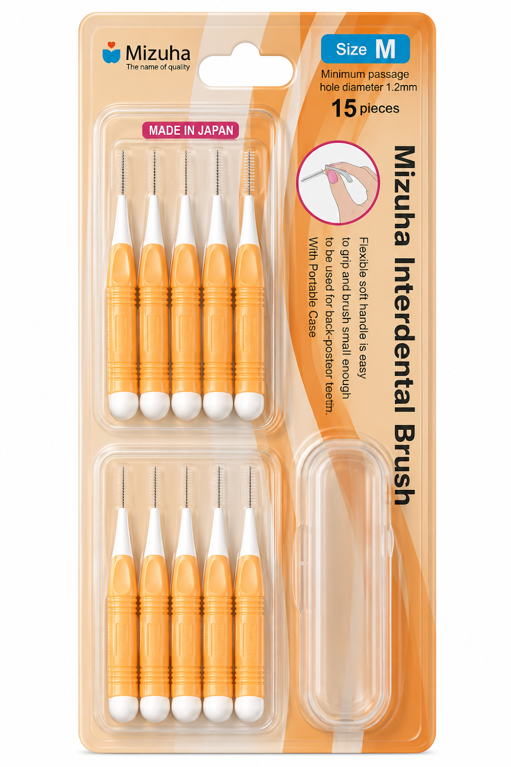 Interdental Brush Mizuha 15 Pcs M