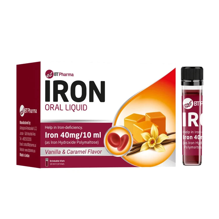 ايرون دولتس 10 امبولات حديد قابلة للشرب بنكهة الفانيلا والكراميل