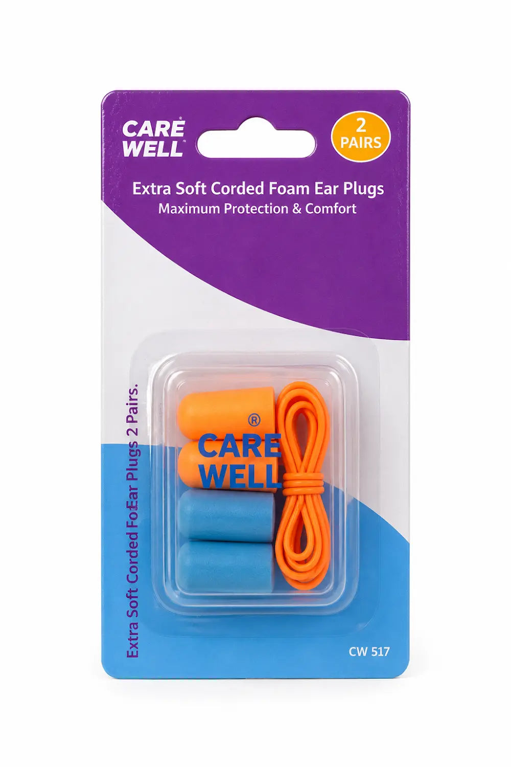 Care Well 517 Foam Ear Plugs 4 Pc