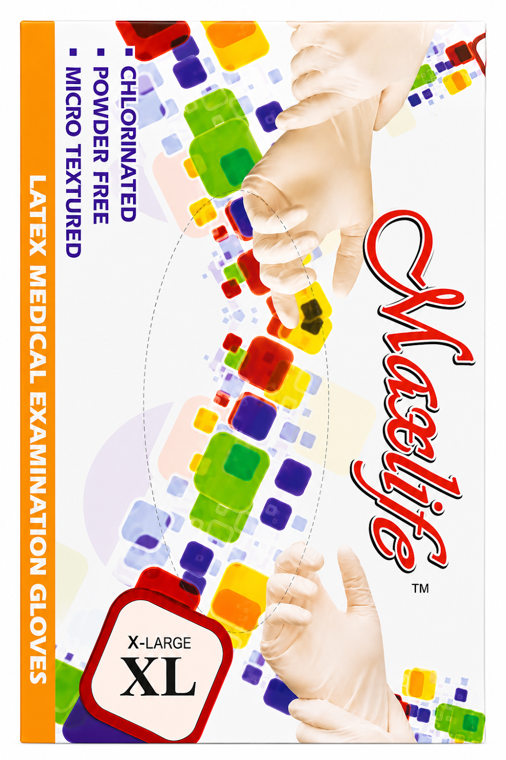 Latex Examination Chlorinated Powder Free Gloves X-Large