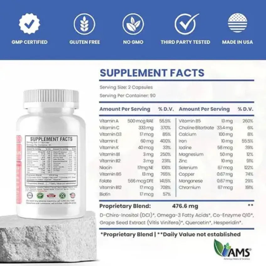 AMS, Preconception Plus, 180 Capsules - Beauty Vitamins