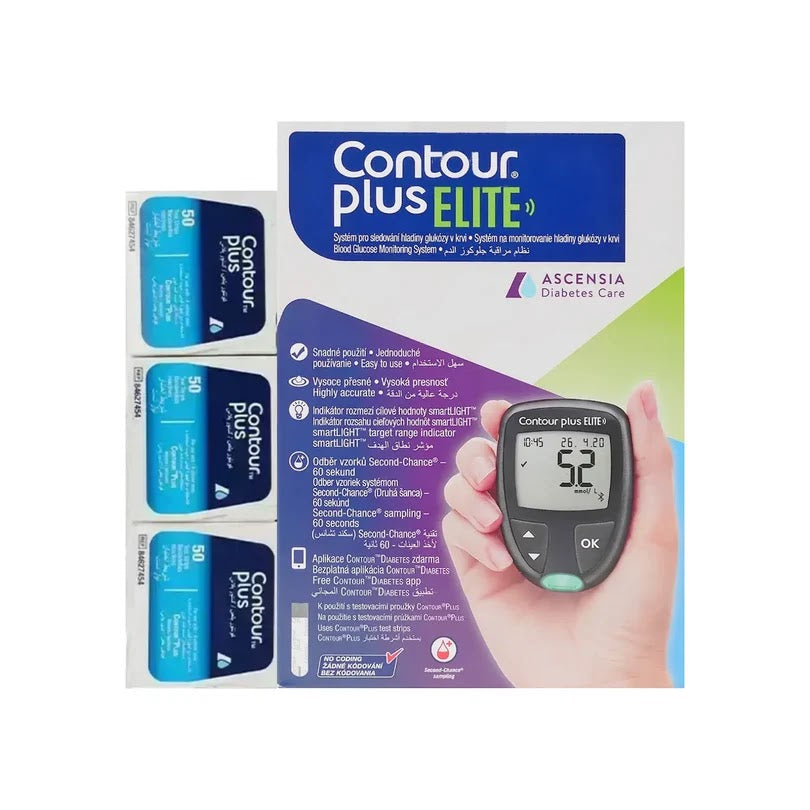 Ascensia Contour Plus Elite Device + 150 Test Strips
