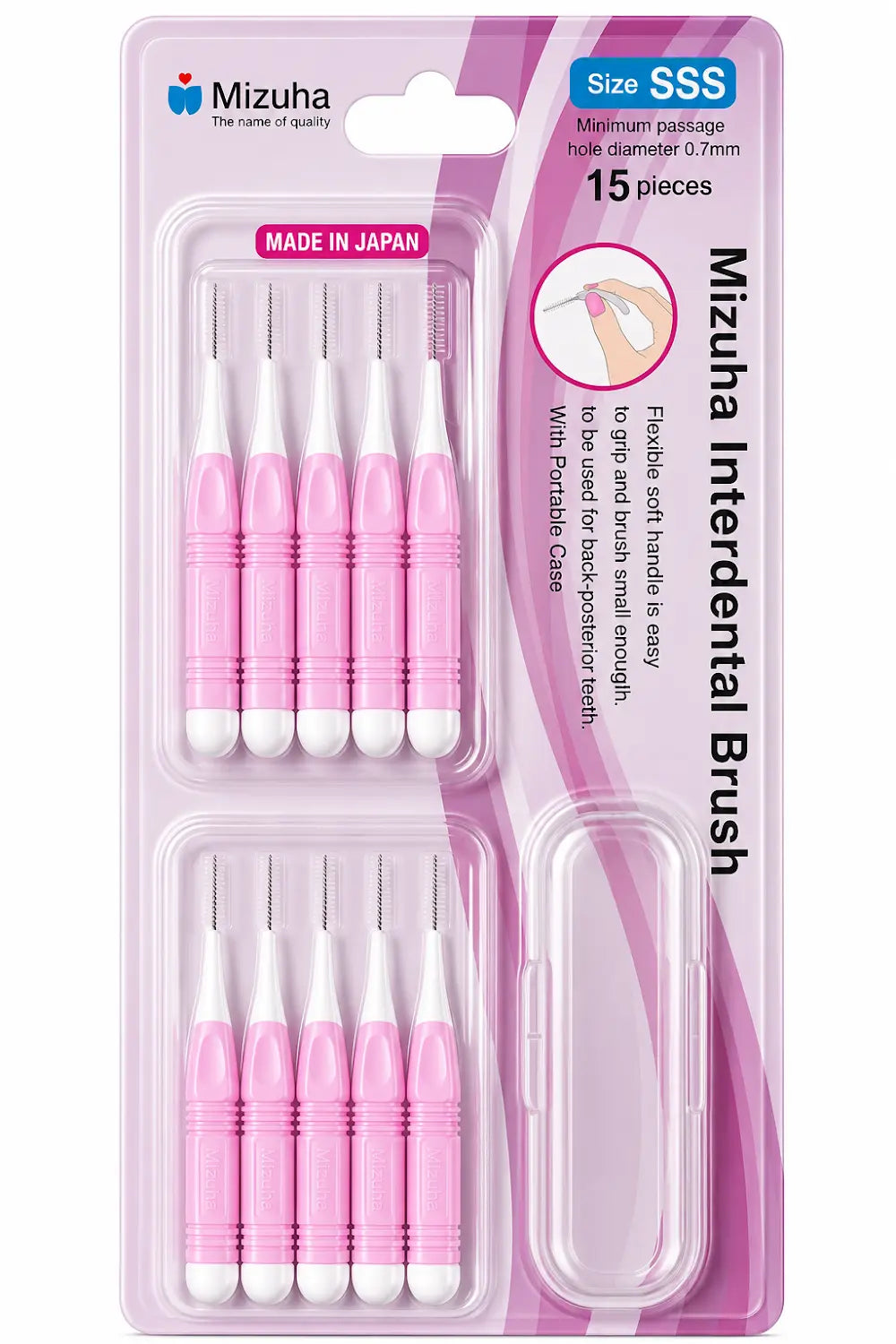 Interdental Brush Mizuha 15 Pcs SSS