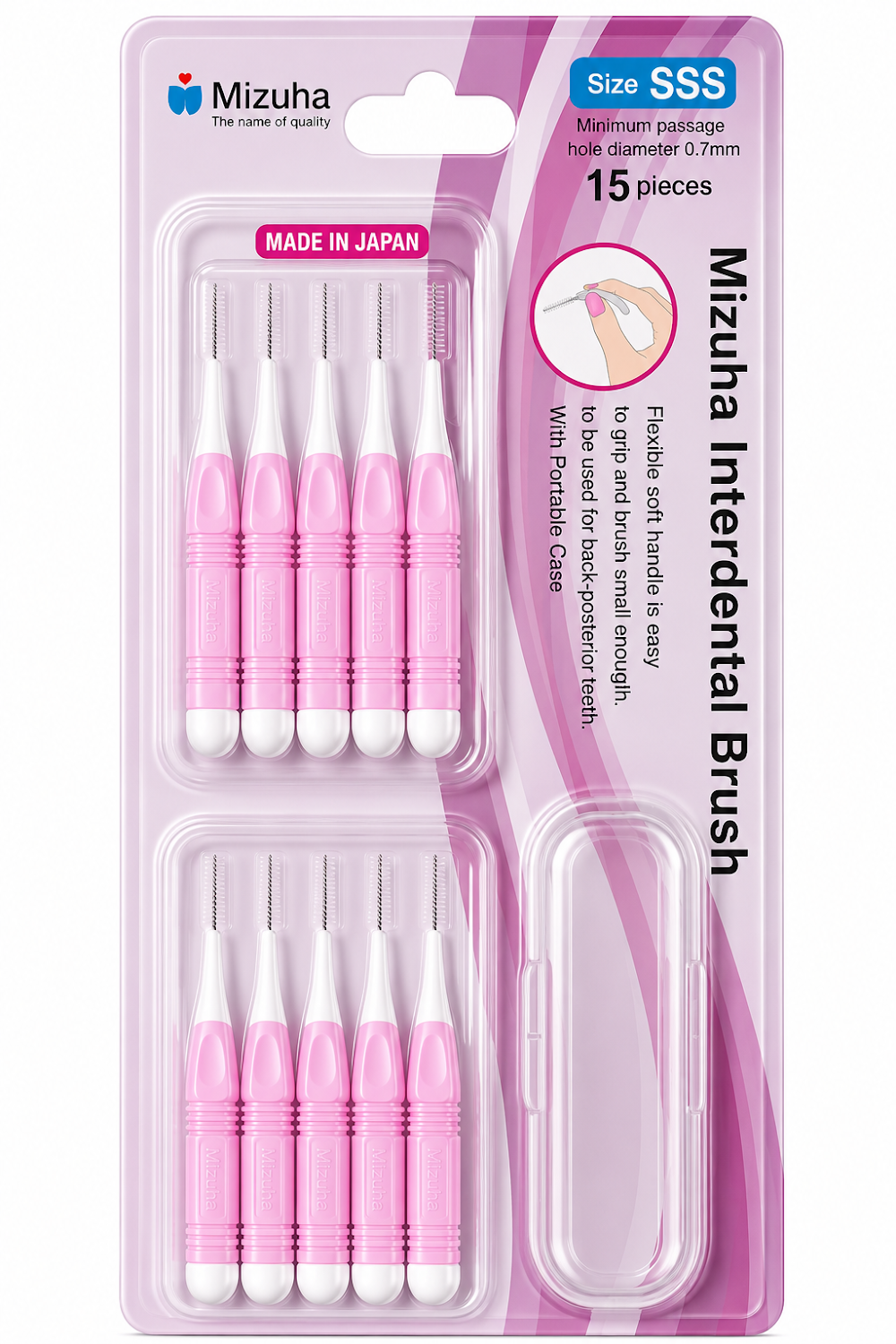Interdental Brush Mizuha 15 Pcs SSS