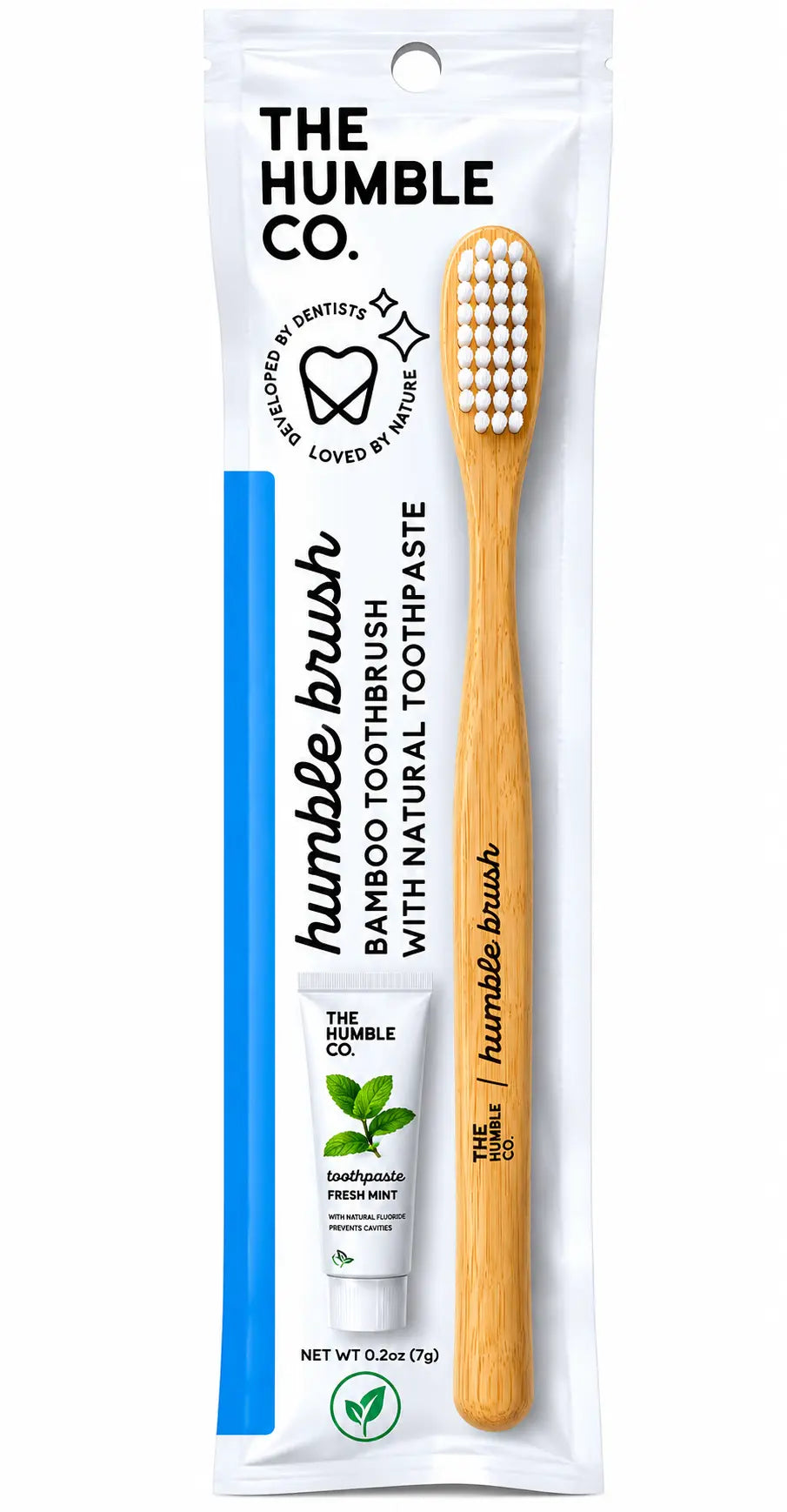 Bamboo Toothbrush With Natural Toothpaste