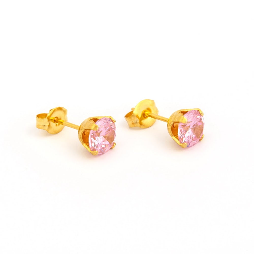 Studex Cz 6Mm Pink G/P Pr-6150-S
