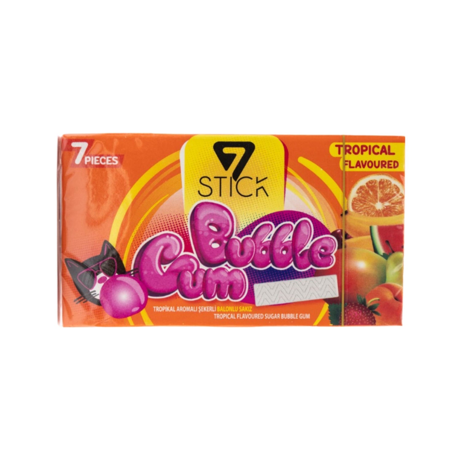 ستك علكة بنكهة الفواكهة الإستوائية بيبل جم 7 قطع