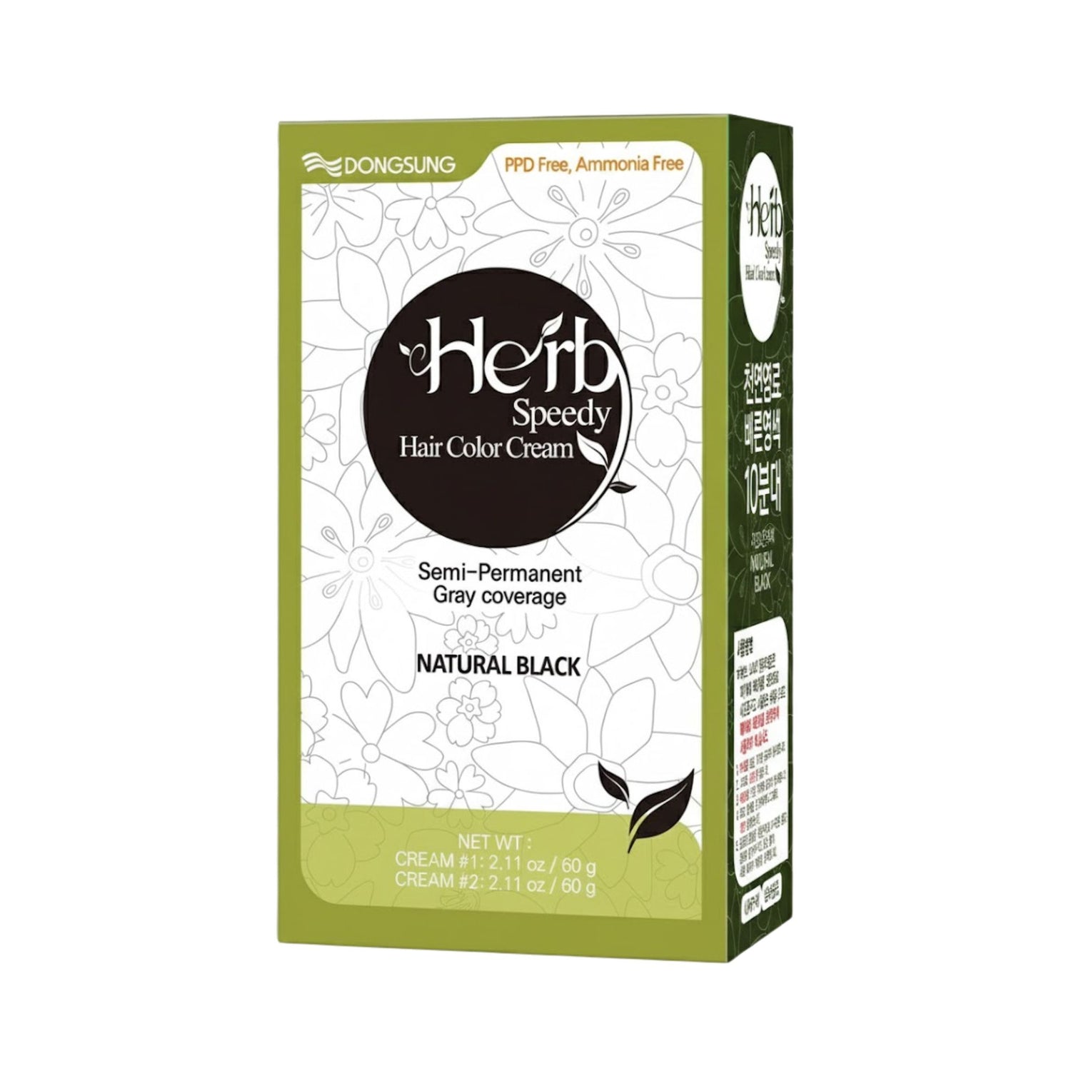 Herb Speedy Hair Color Cream Ammonia Free Natural Black