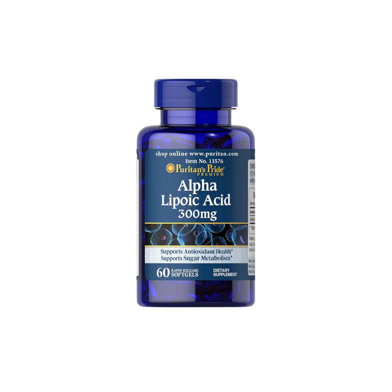 Puritan's Pride Alpha Lipoic Acid 300 mg 60 Capsules